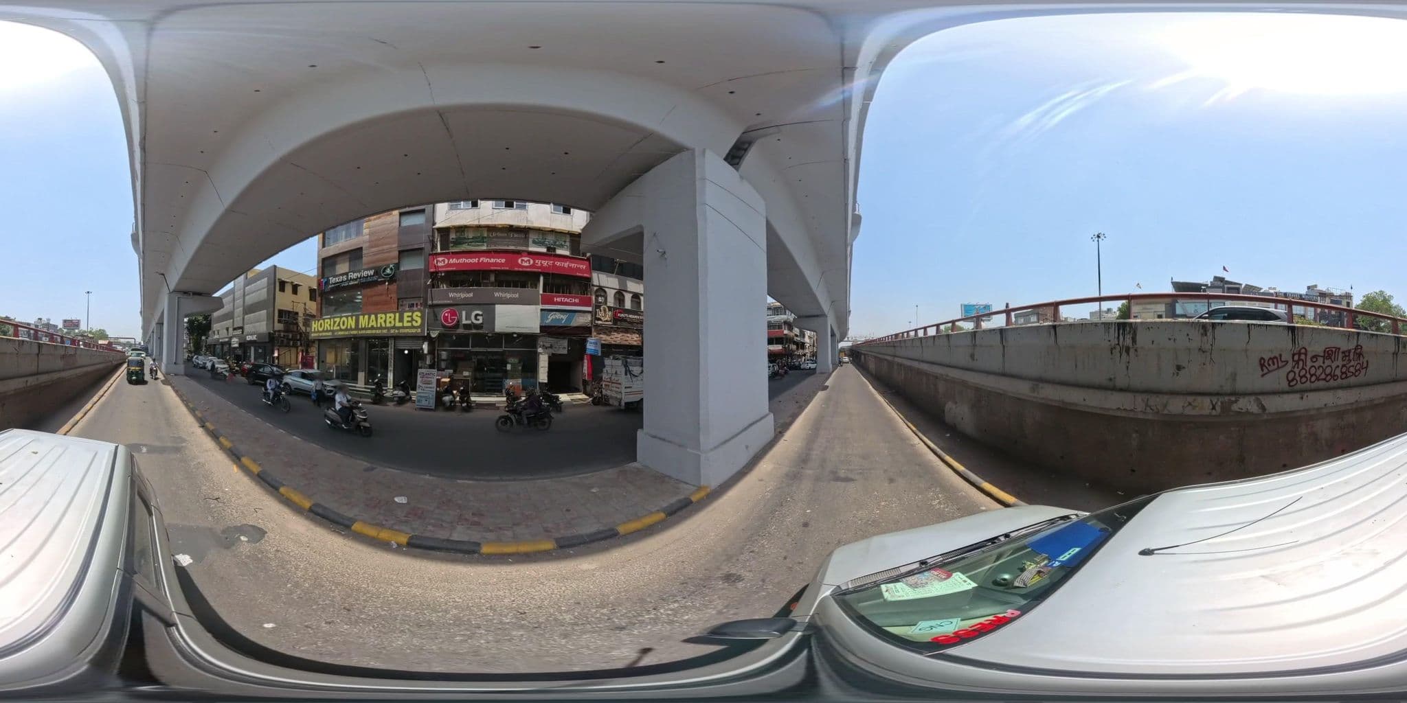 Street view near Texas Review, Pitampura — © skysign (CC BY-SA · Mapillary)