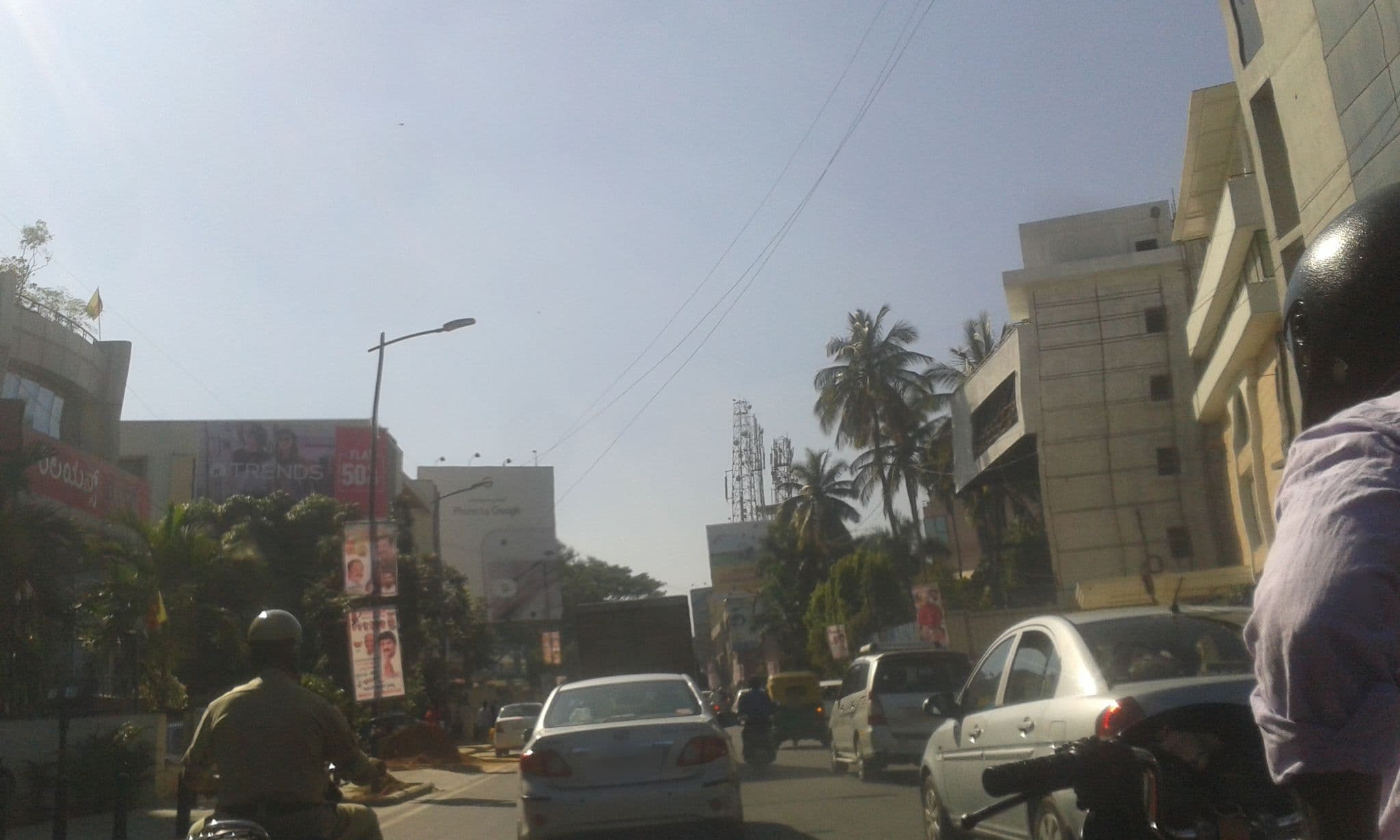 Street view near Bloom Hotel, Richmond Road, Bengaluru