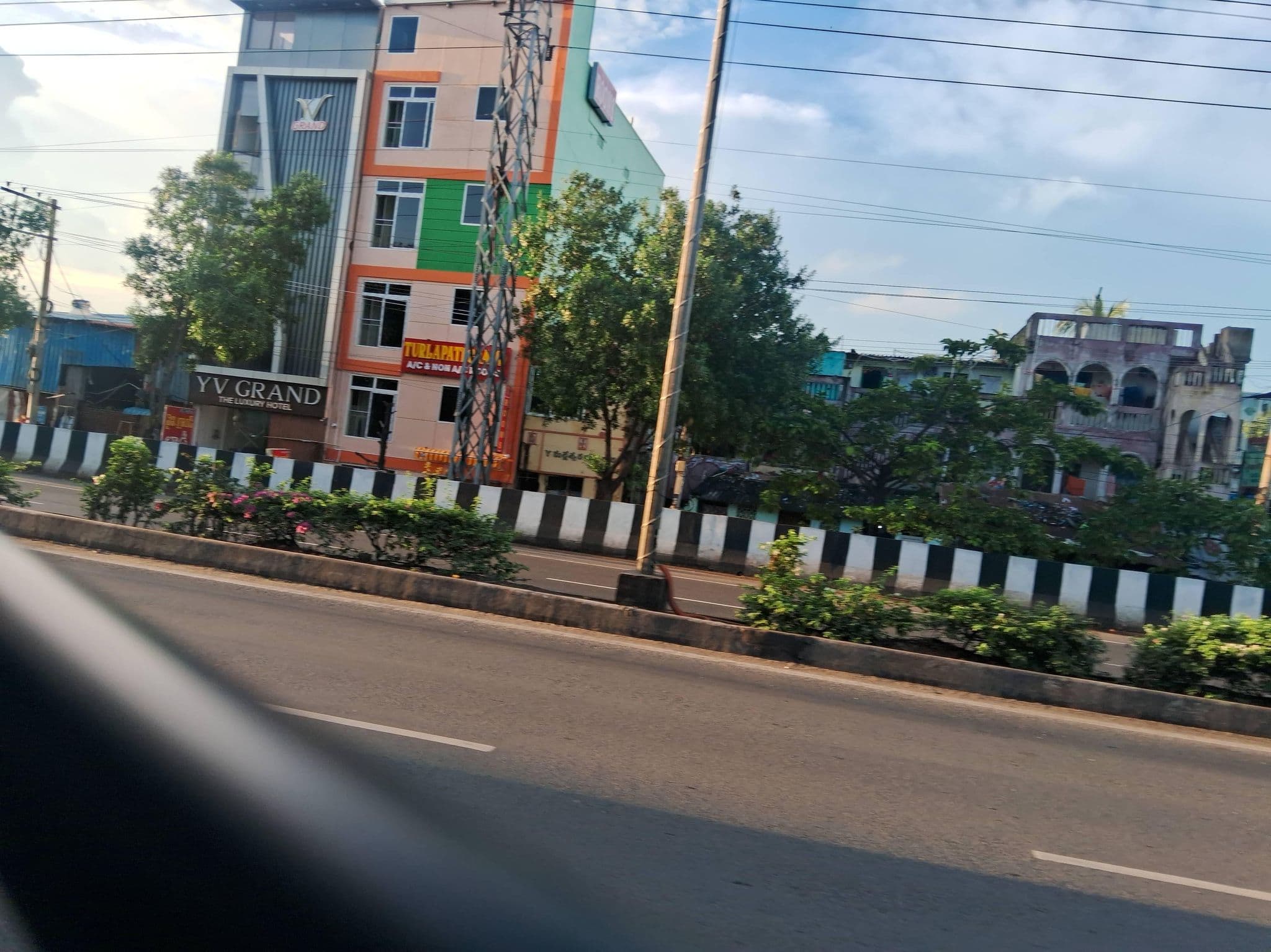 Street view near YV Grand Hotel, Vijayawada — © Khaja27 (CC BY-SA · Mapillary)