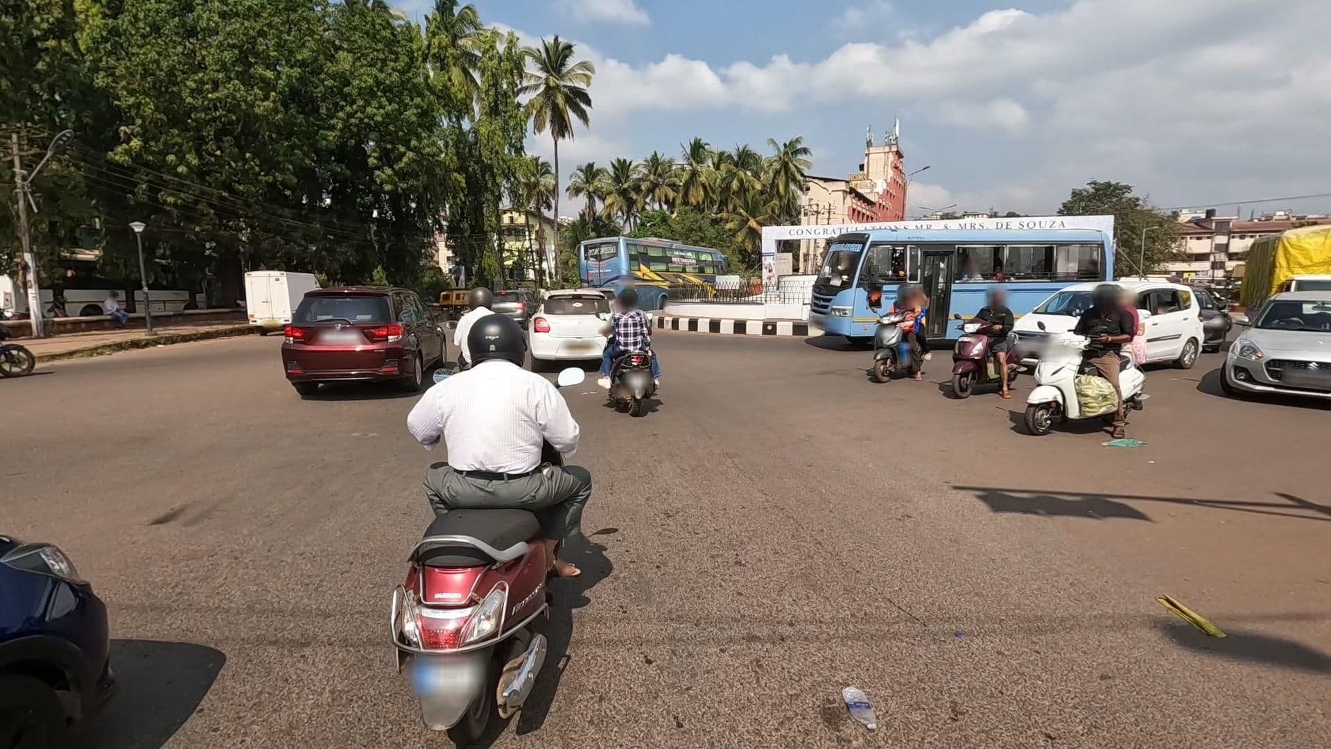 Street view near Mapusa Residency, Mapusa — © lucomsky (CC BY-SA · Mapillary)