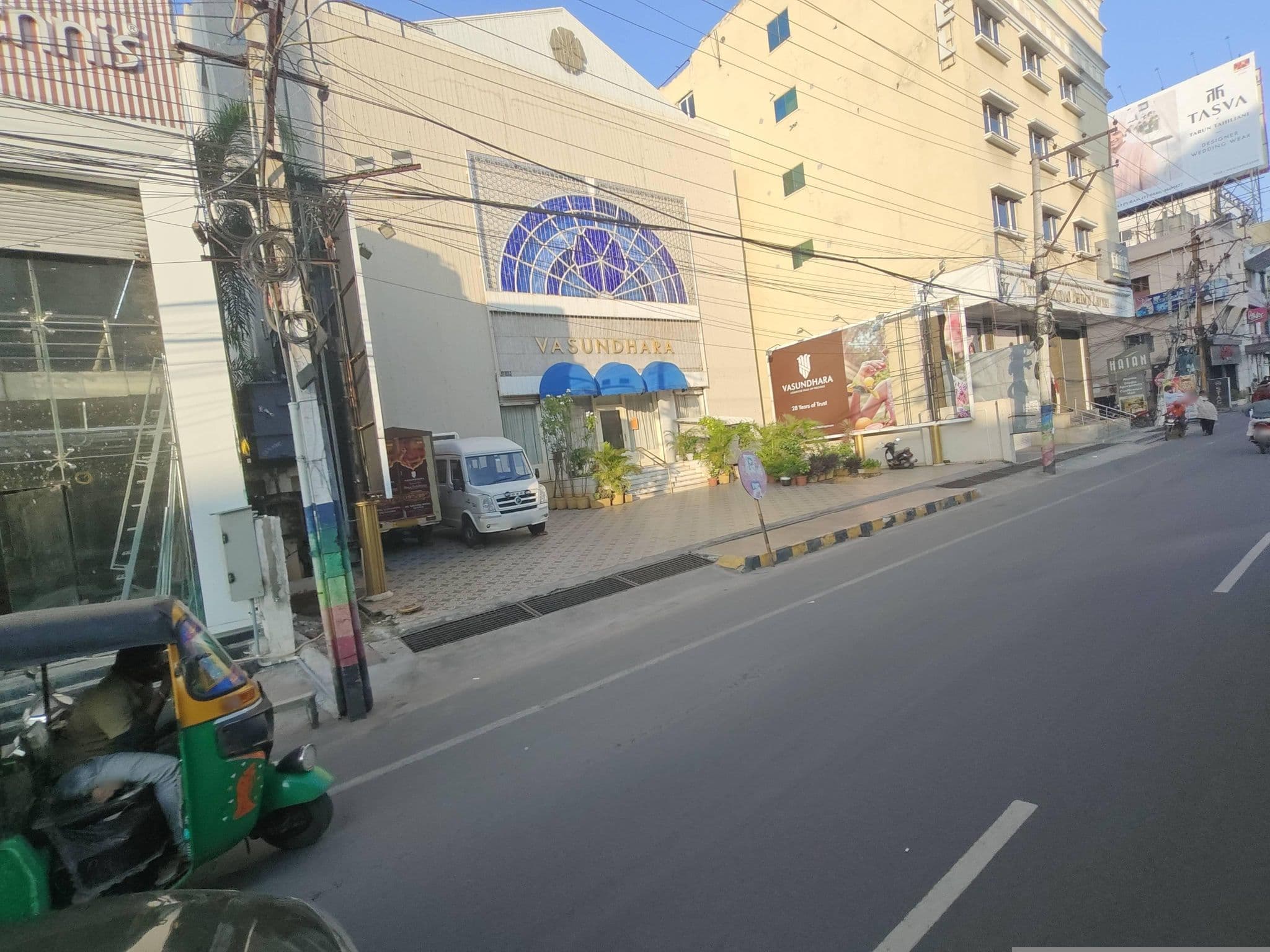 Street view near Hainan Hotel, Vijayawada — © Aditya1489 (CC BY-SA · Mapillary)