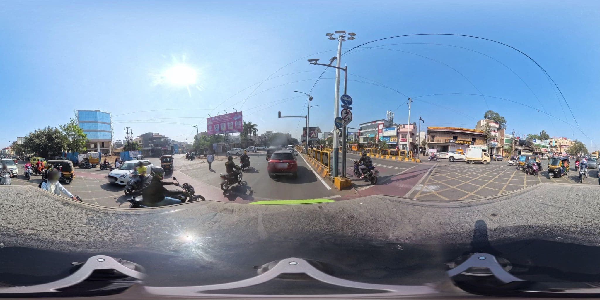 Street view near Kunal Hotel, Pimpri-Chinchwad — © skysign (CC BY-SA · Mapillary)