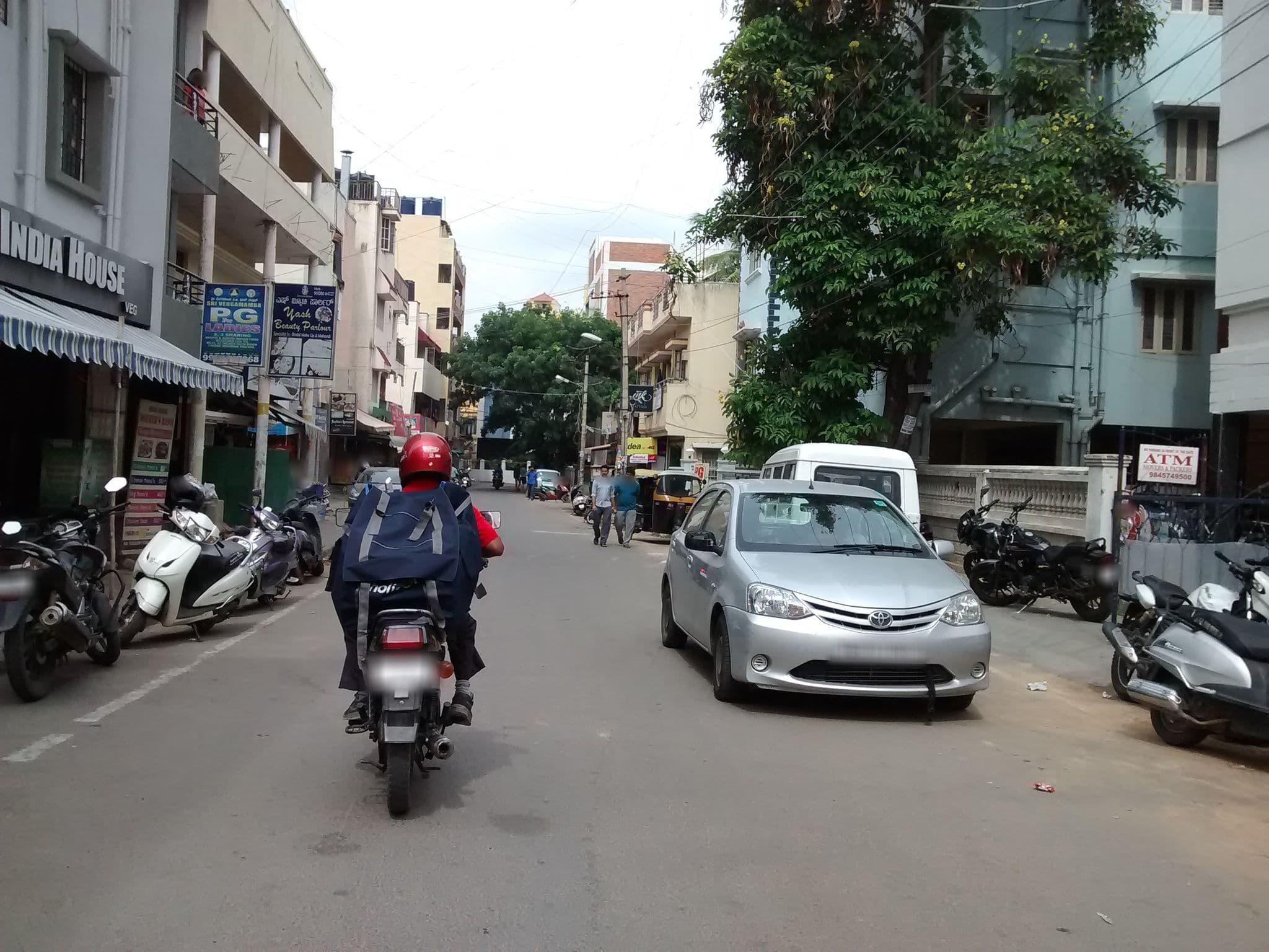 Street view near Sri Krishna PG for Gents, Bengaluru