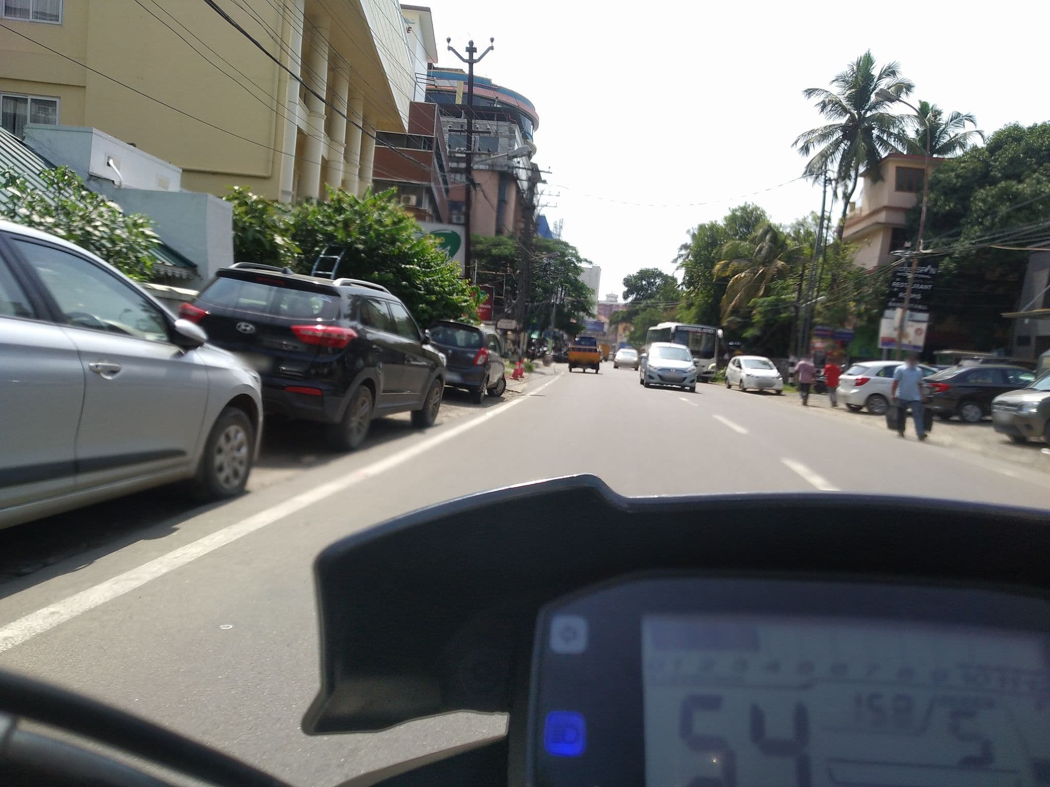 Street view near Hotel Span International, Kanayannur
