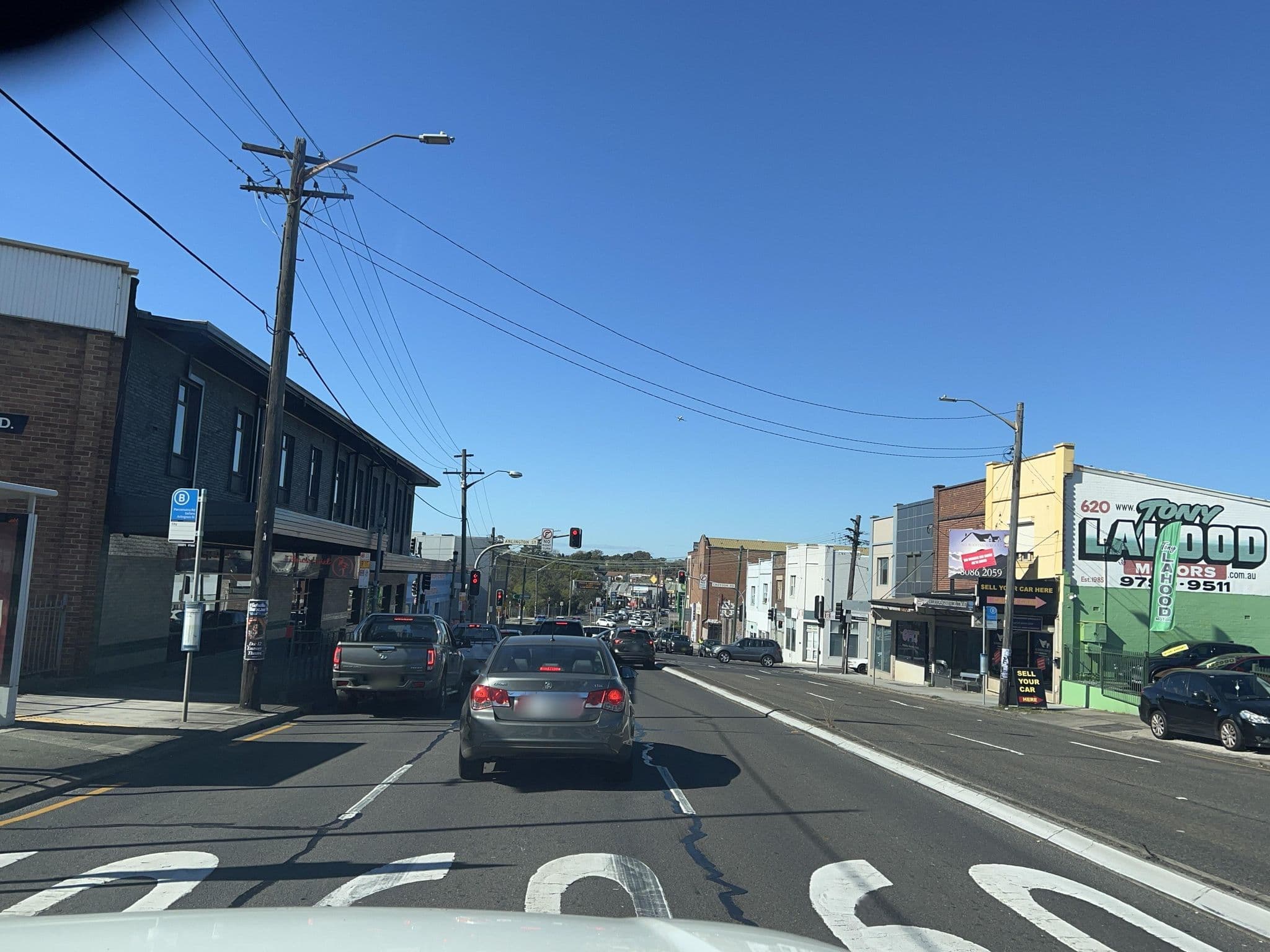 Street view near The Illinois Hotel, Five Dock — © jlstudio (CC BY-SA · Mapillary)