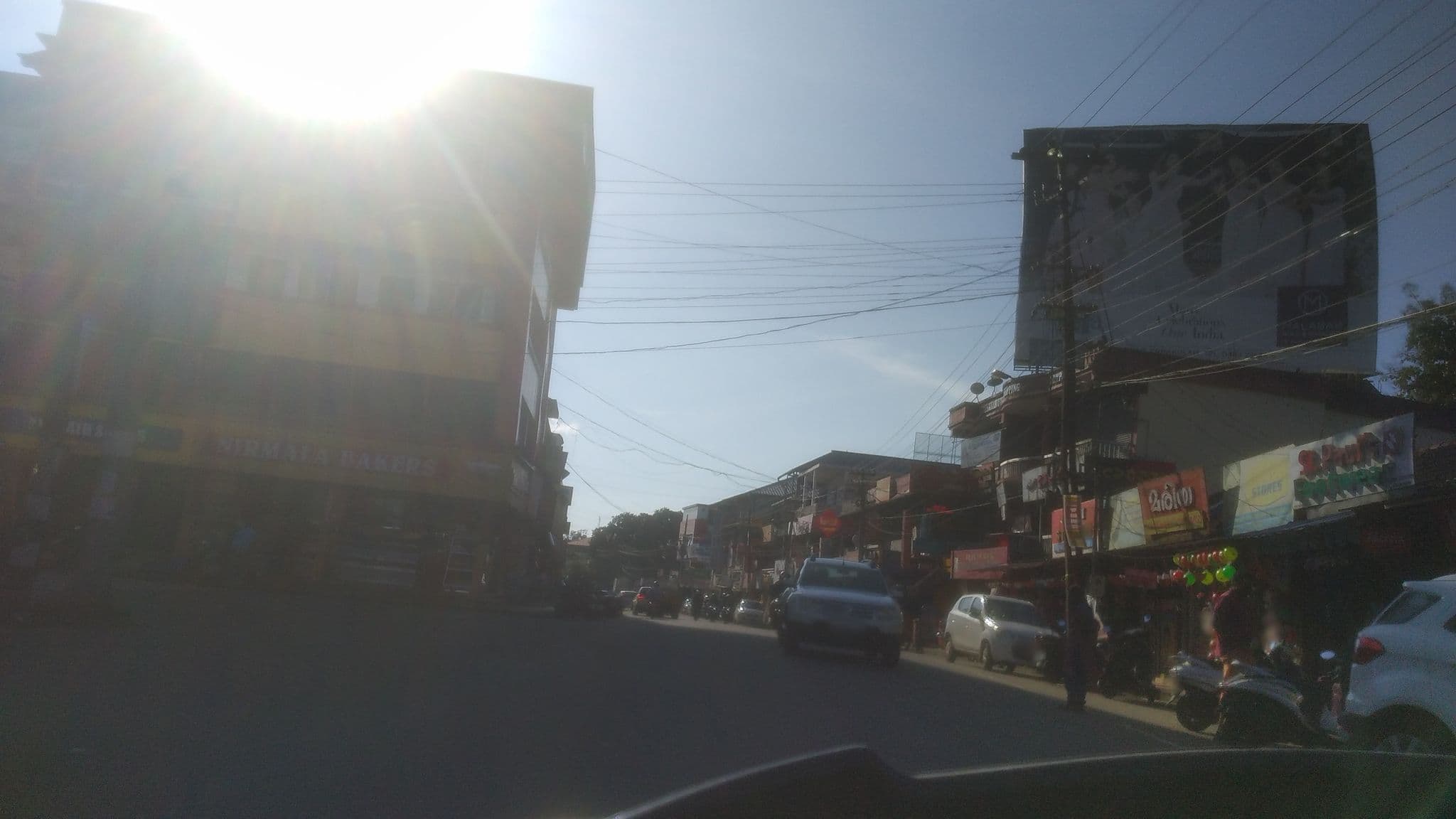 Street view near Hotel Arya Jyothi, Rāmamangalam — © jothishbabu (CC BY-SA · Mapillary)