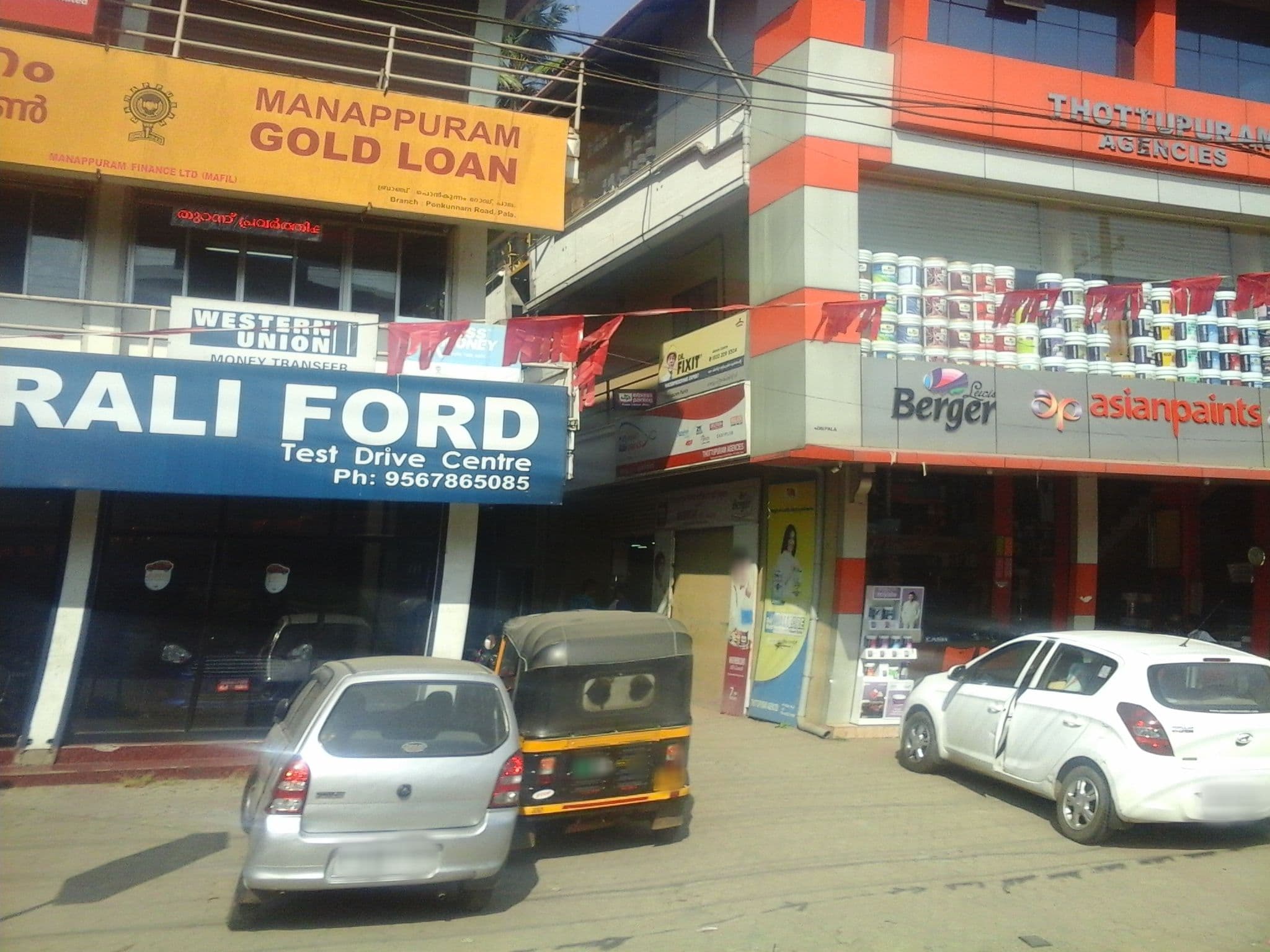 Street view near Santhosh Lodge, Palai, Palai — © miltonjames (CC BY-SA · Mapillary)