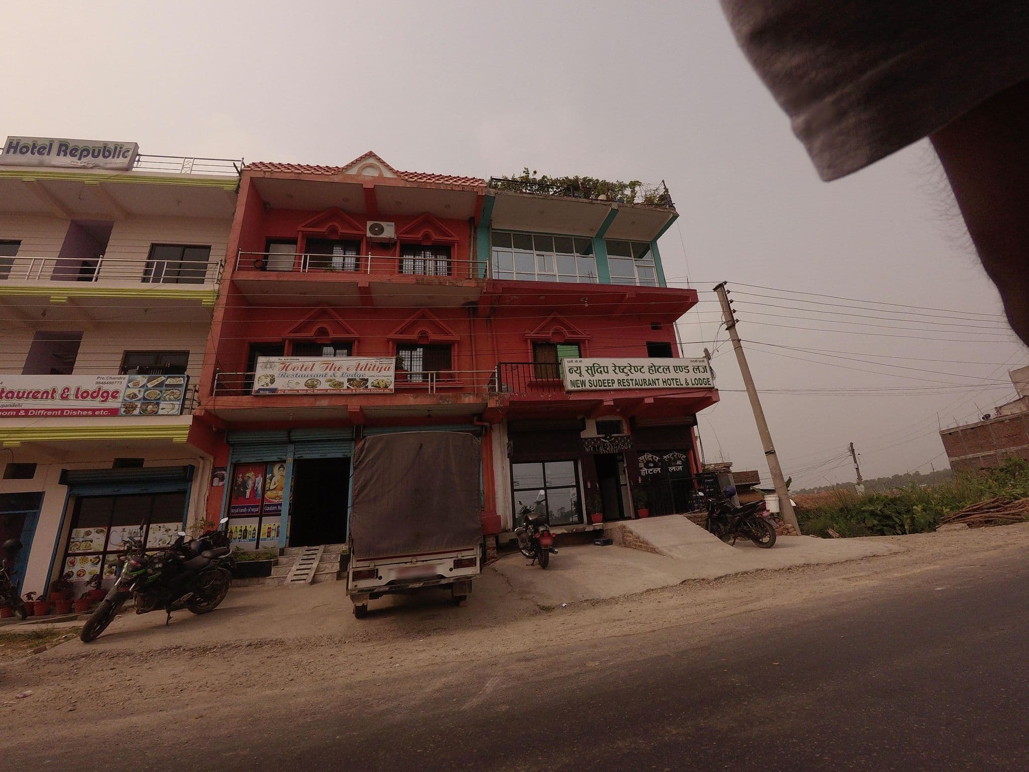 Street view near Hotel The Aditya Restaurant and Lodge, Nautanwa — © gauravparajuli09 (CC BY-SA · Mapillary)