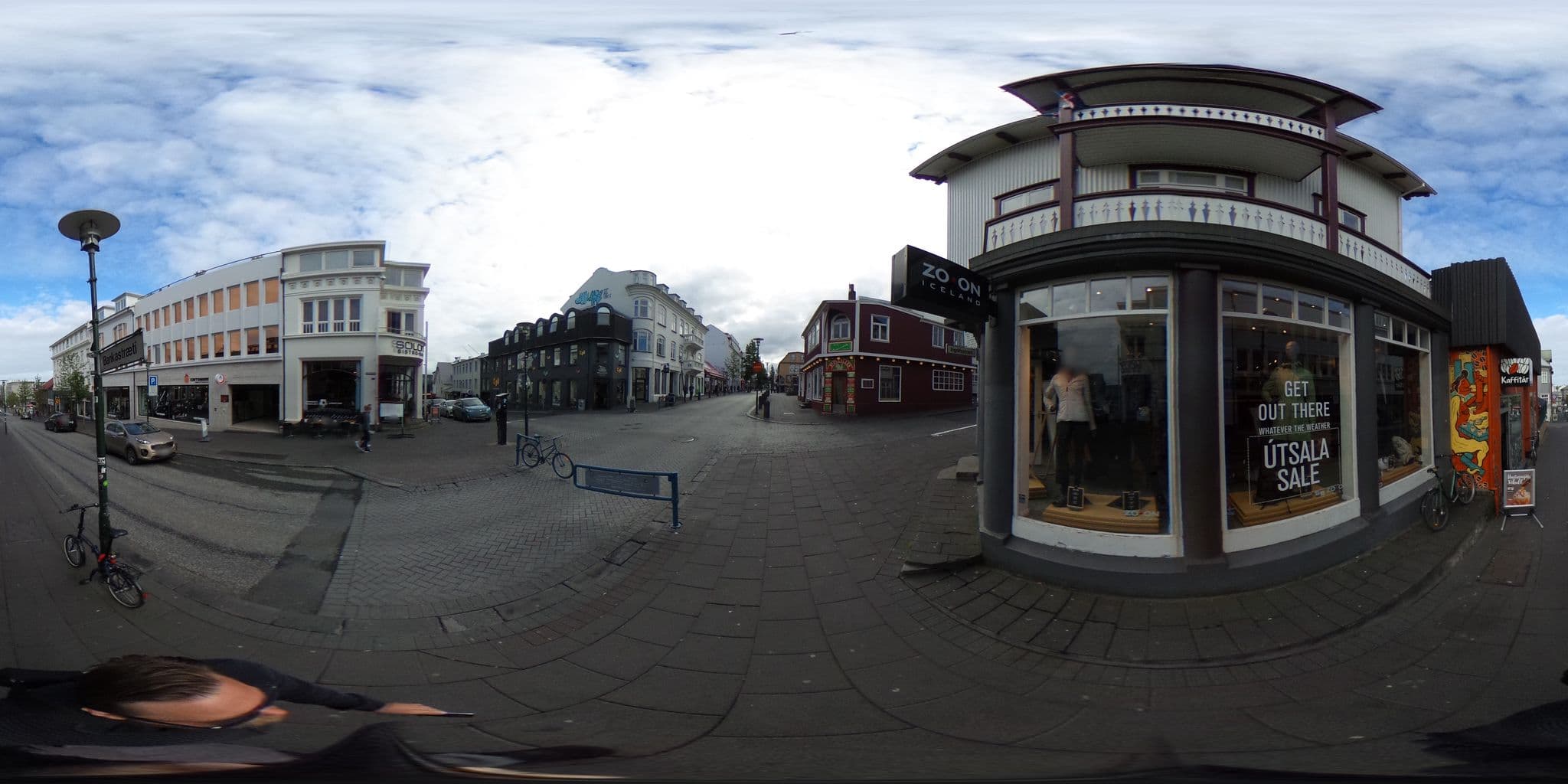 Street view near Loft Hostel, Reykjavík — © ainali (CC BY-SA · Mapillary)