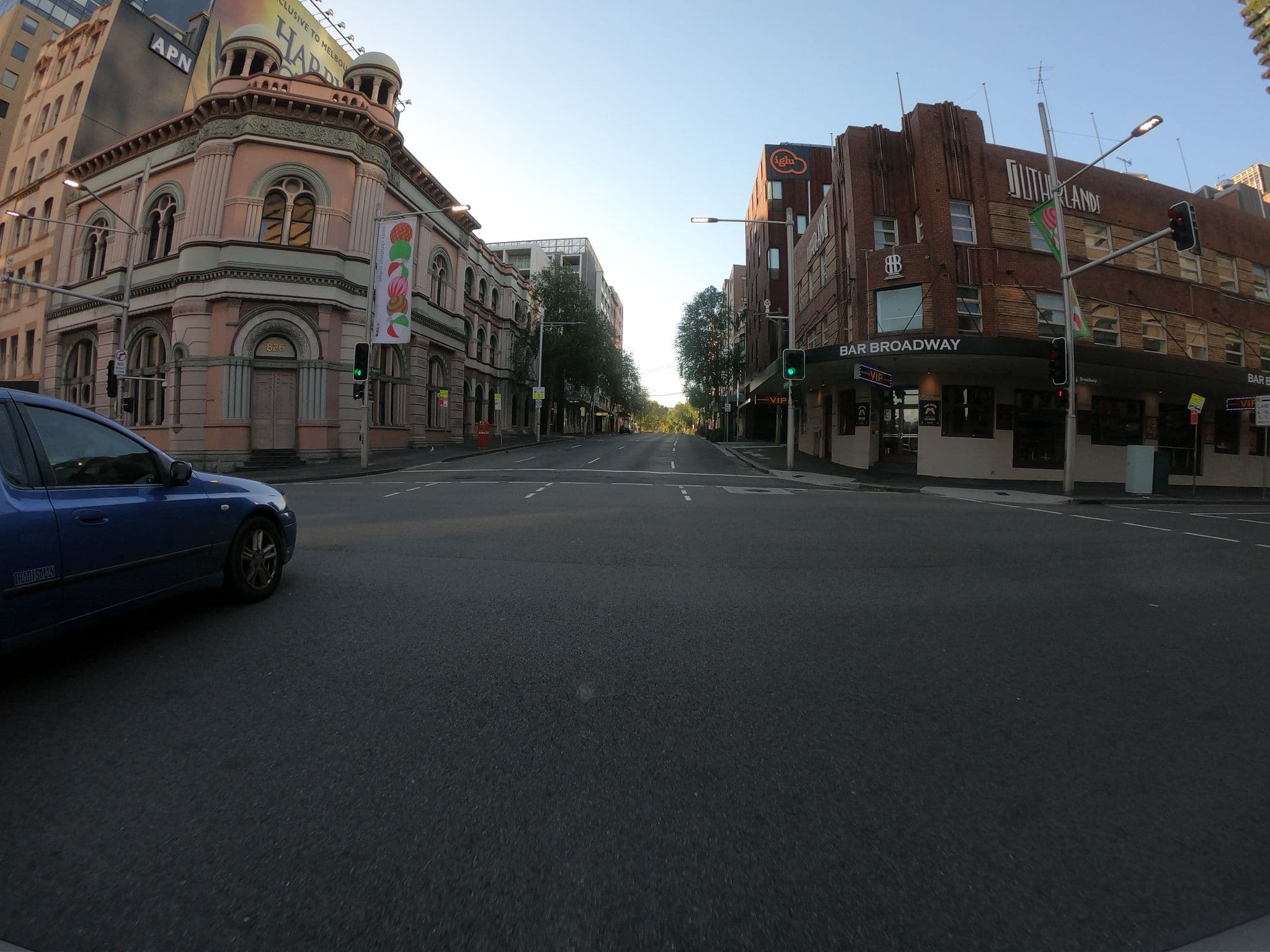 Street view near Sydney Rison Hotel, Chippendale — © eneerhut (CC BY-SA · Mapillary)