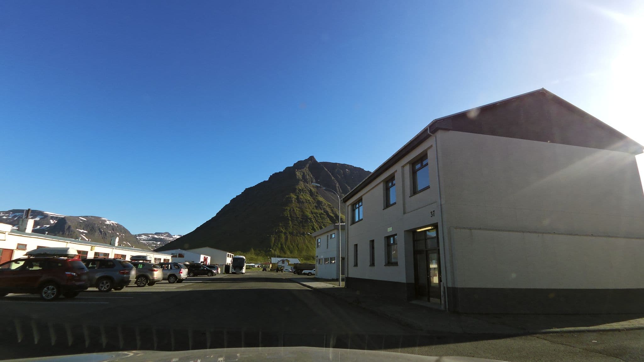 Street view near Einarshús Guesthouse, Ísafjörður — © stalfur (CC BY-SA · Mapillary)