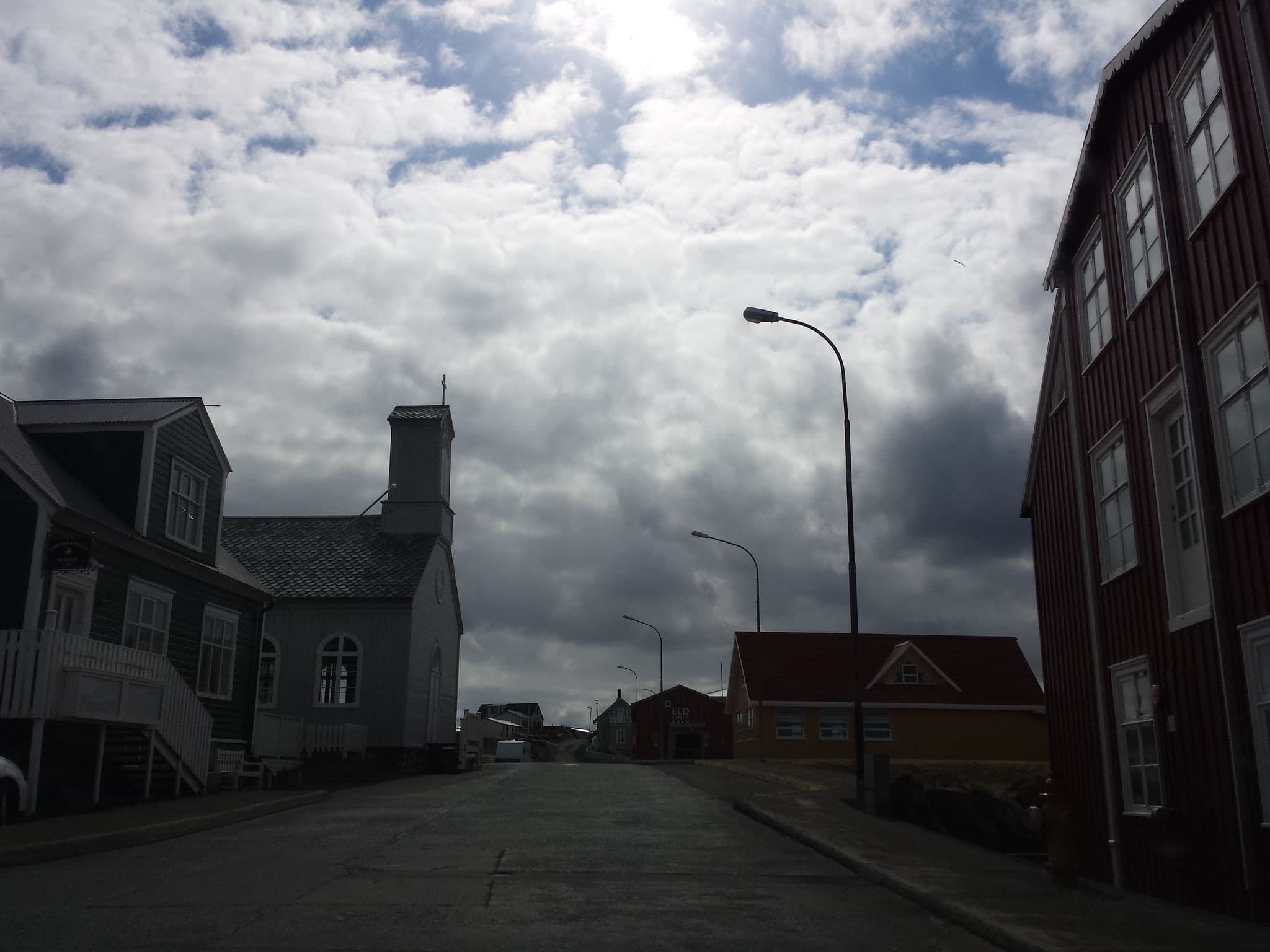 Street view near Hótel Egilsen, Stykkishólmur — © stalfur (CC BY-SA · Mapillary)