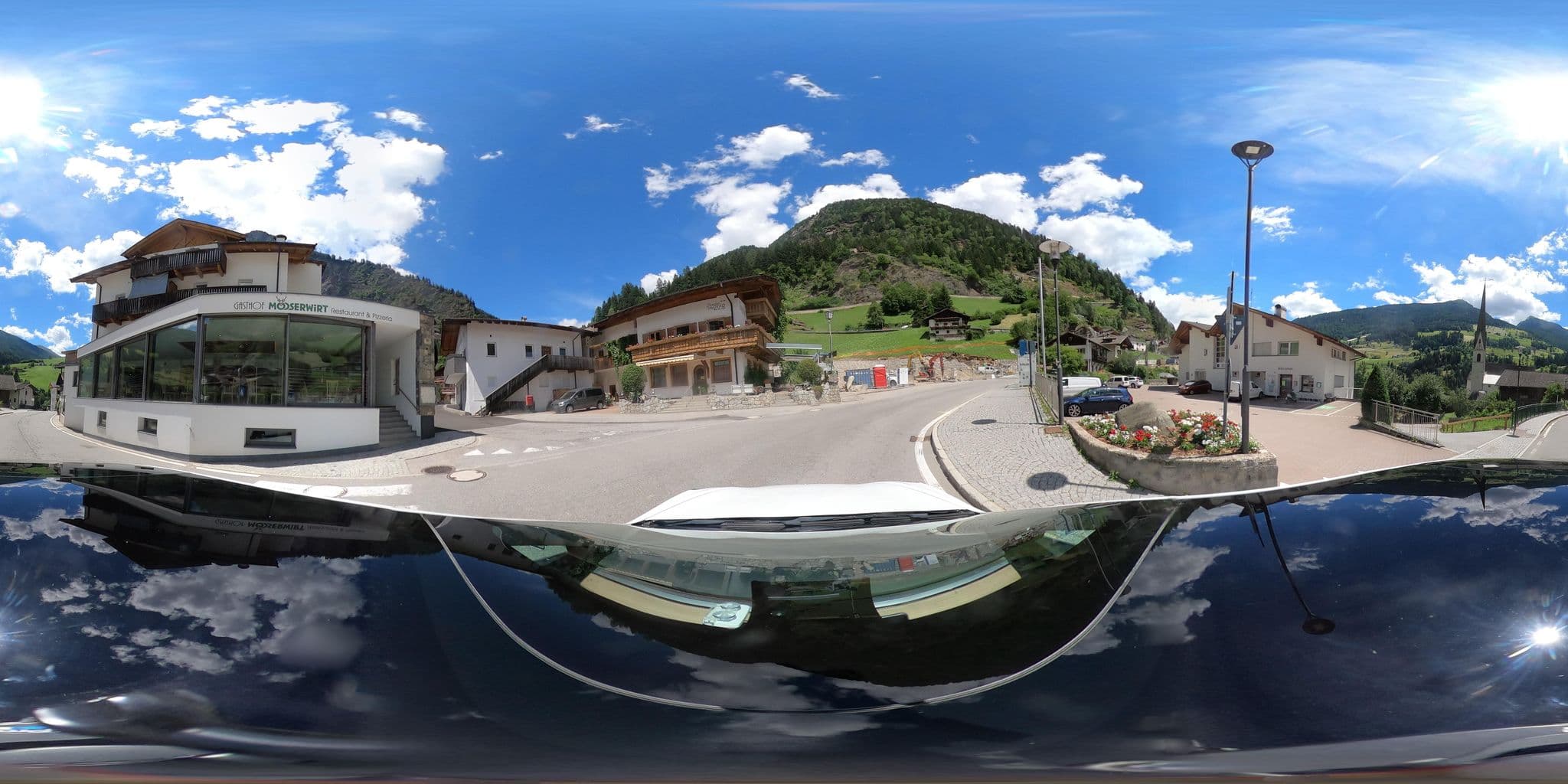 Street view near Gasthof Mooserwirt, San Leonardo in Passiria — © peterleth (CC BY-SA · Mapillary)