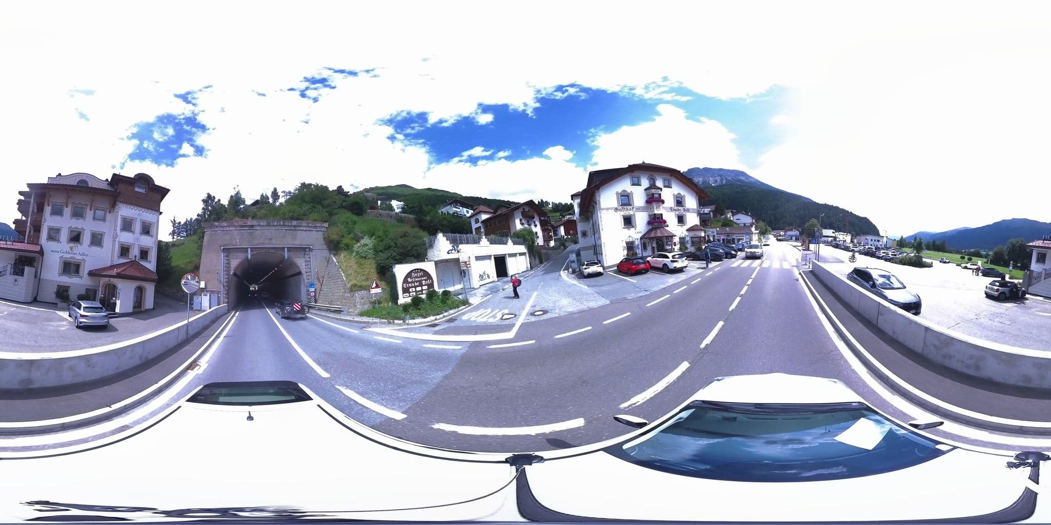 Street view near Goldener Adler, Malles Venosta