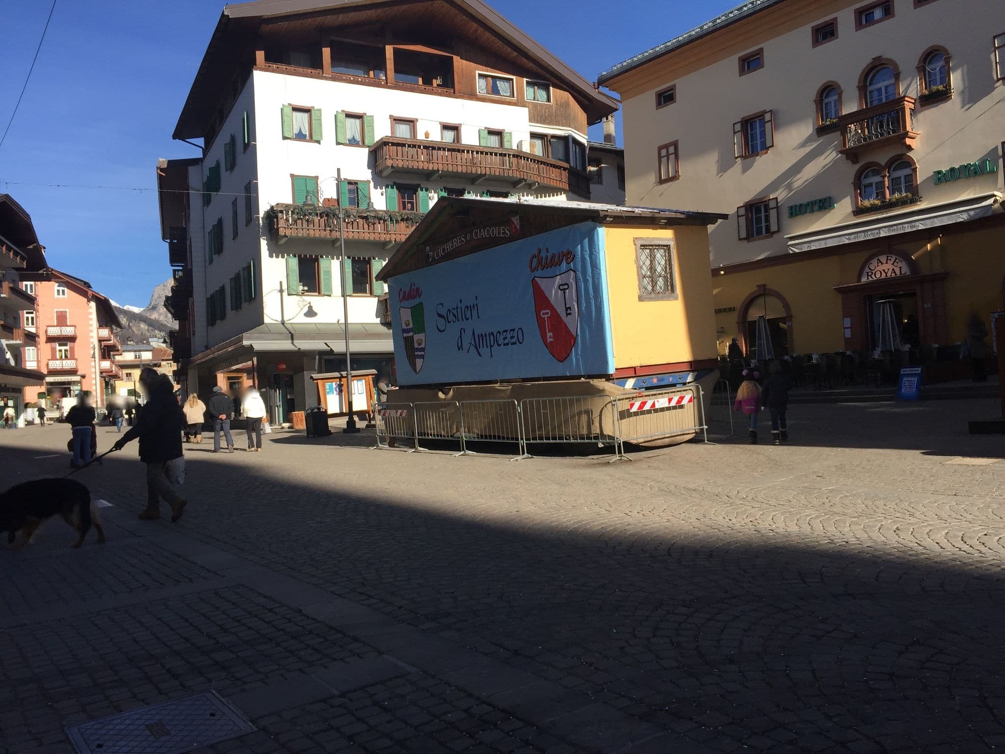 Street view near Hotel de la Poste, Cortina d'Ampezzo