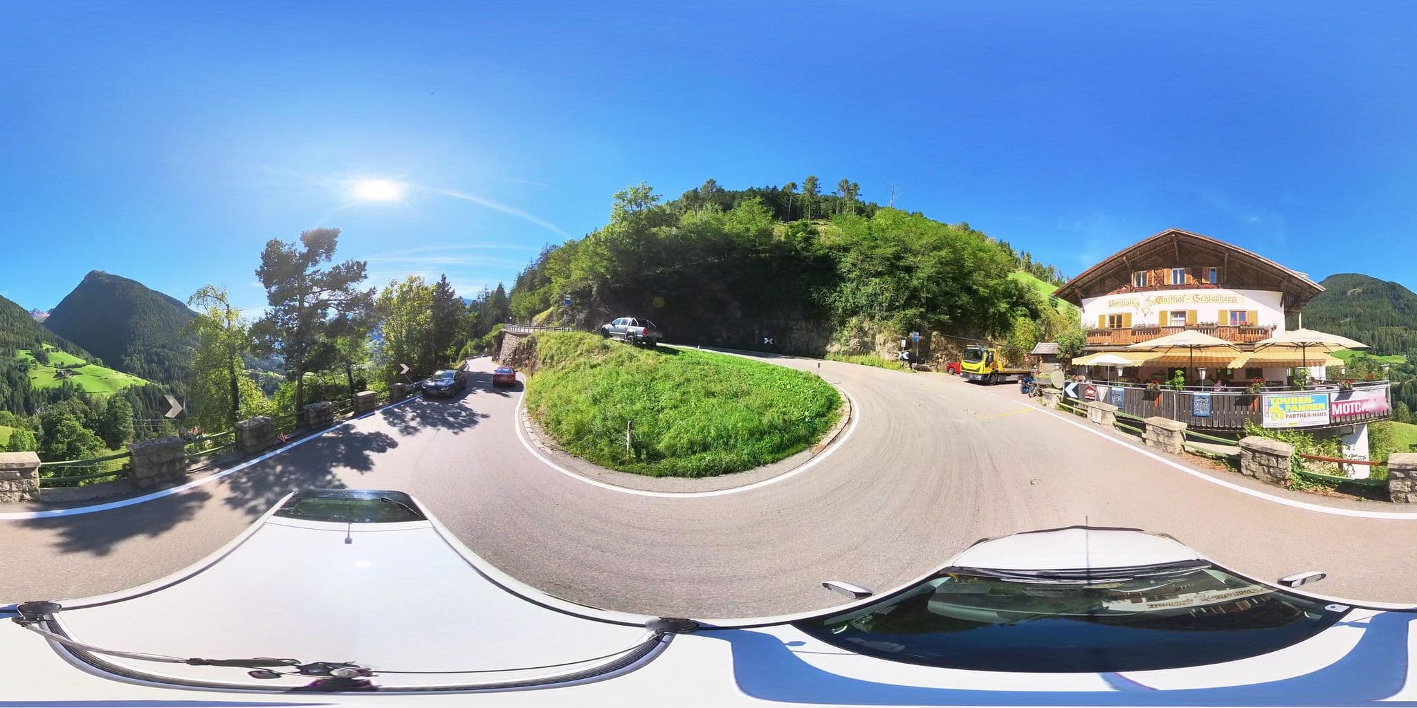 Street view near Schlossberg, San Leonardo in Passiria — © osmplus_org (CC BY-SA · Mapillary)