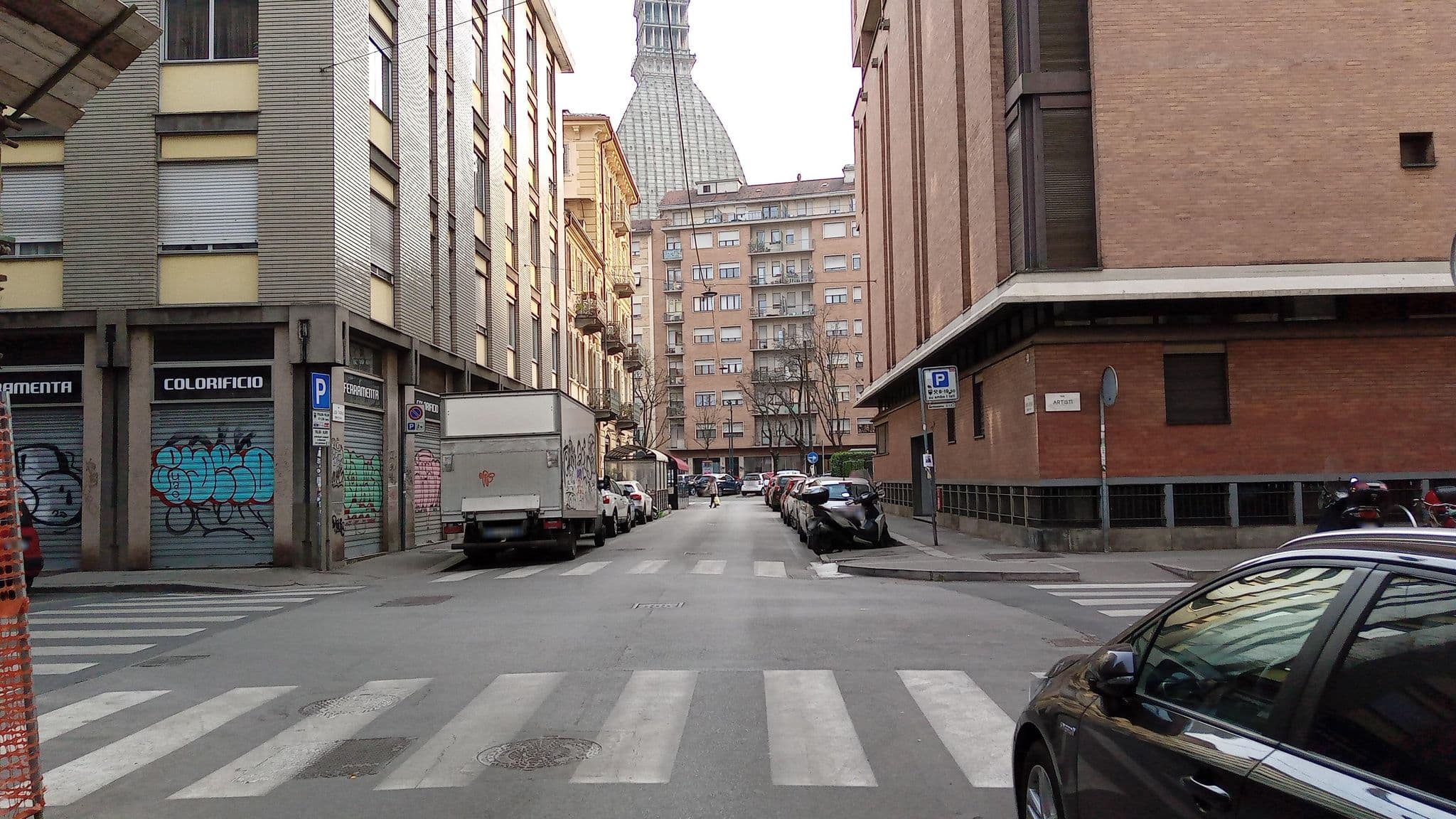 Street view near Hotel Serenella, Turin — © ffierm (CC BY-SA · Mapillary)