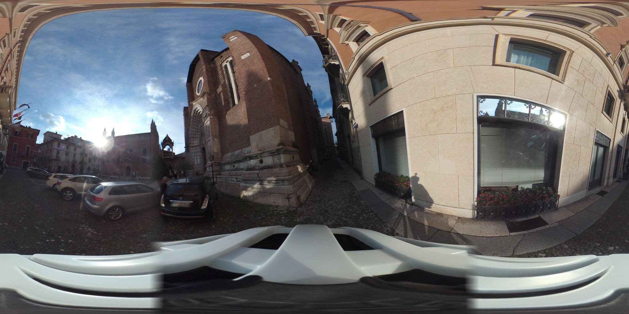 Street view near Hotel due Torri, Verona