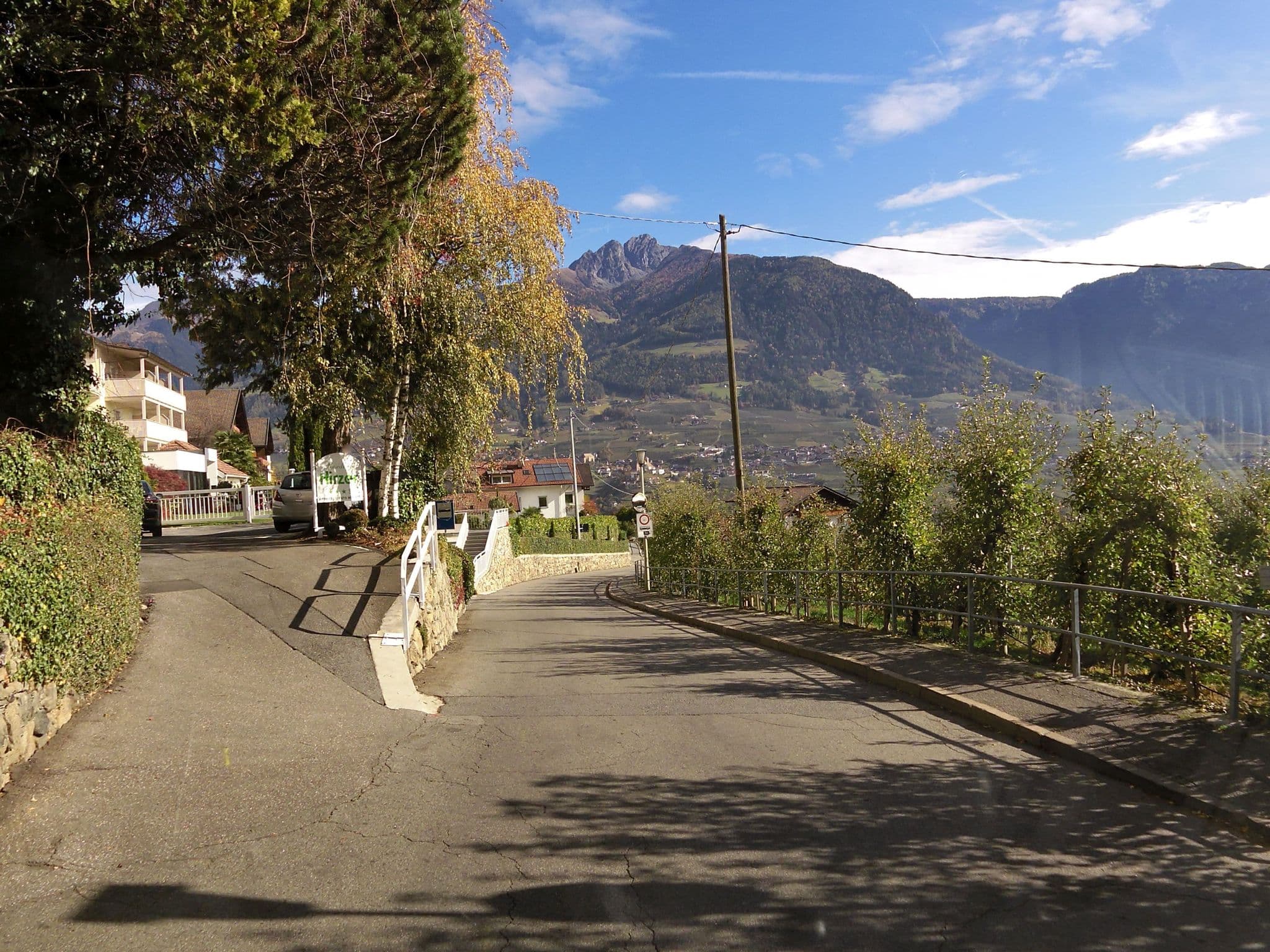 Street view near Hotel Fiechtlhof, Tirolo