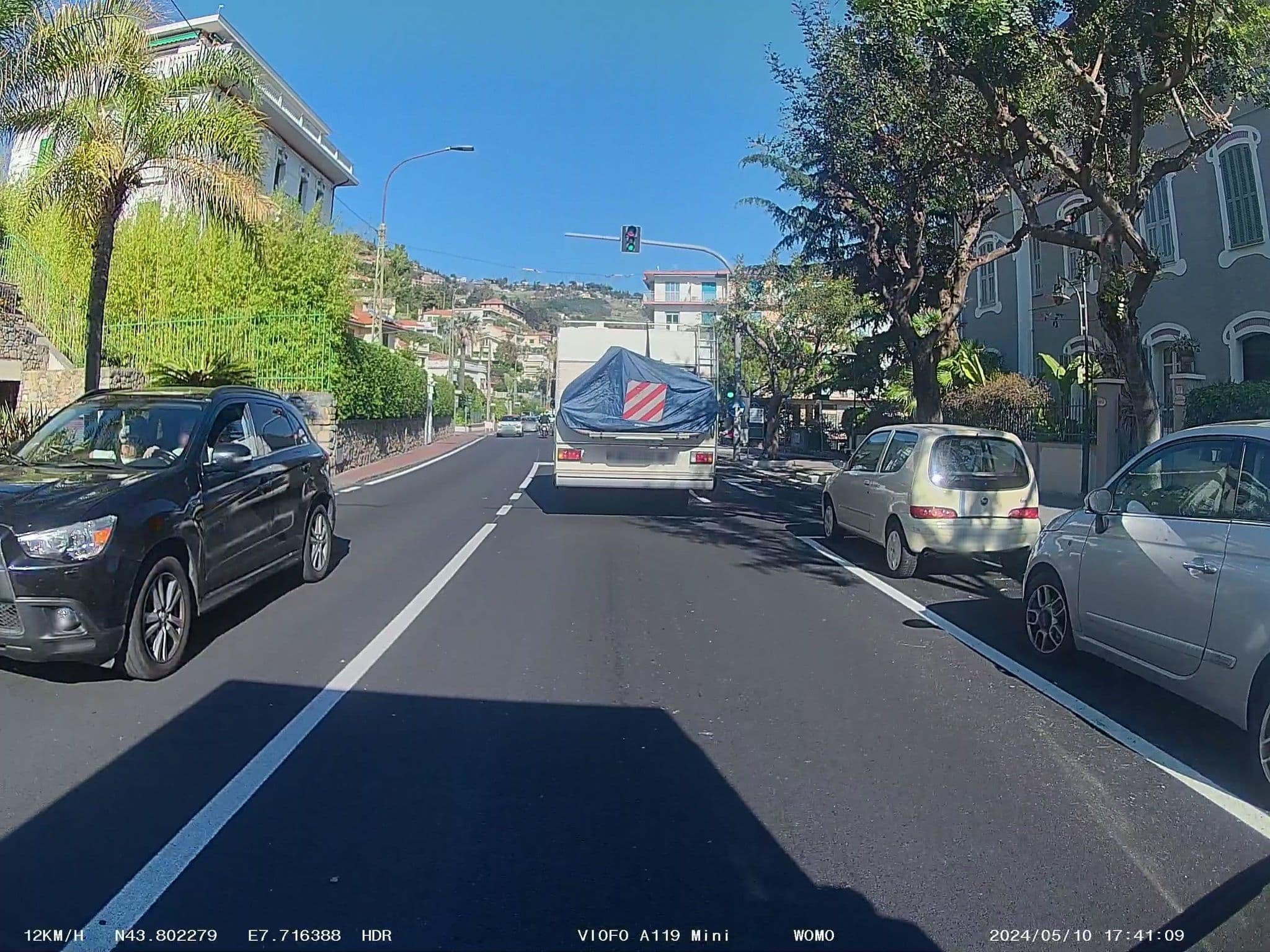 Street view near Residence Dell'Angelo, Ospedaletti — © soulcover (CC BY-SA · Mapillary)