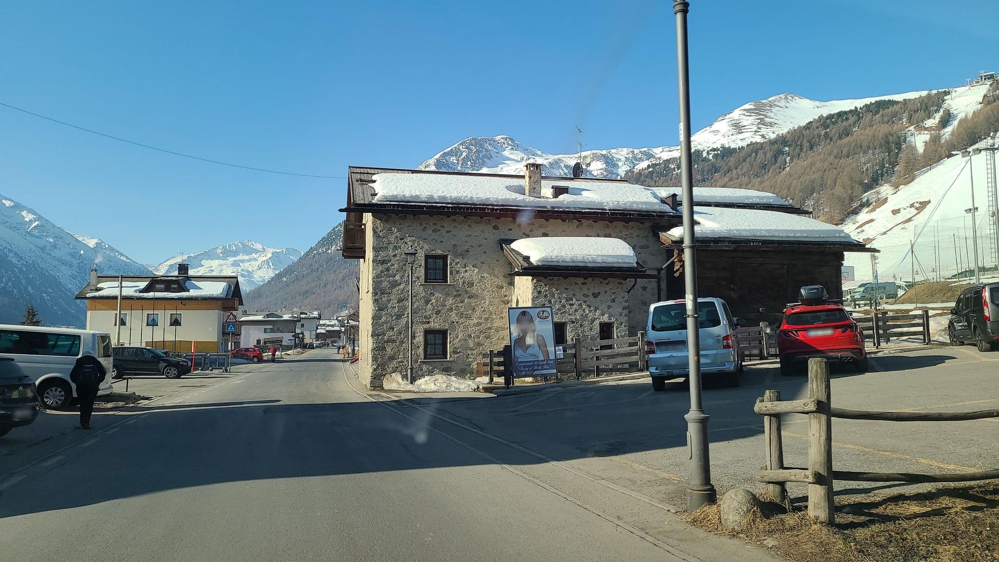Street view near Chalet Girasole, Livigno