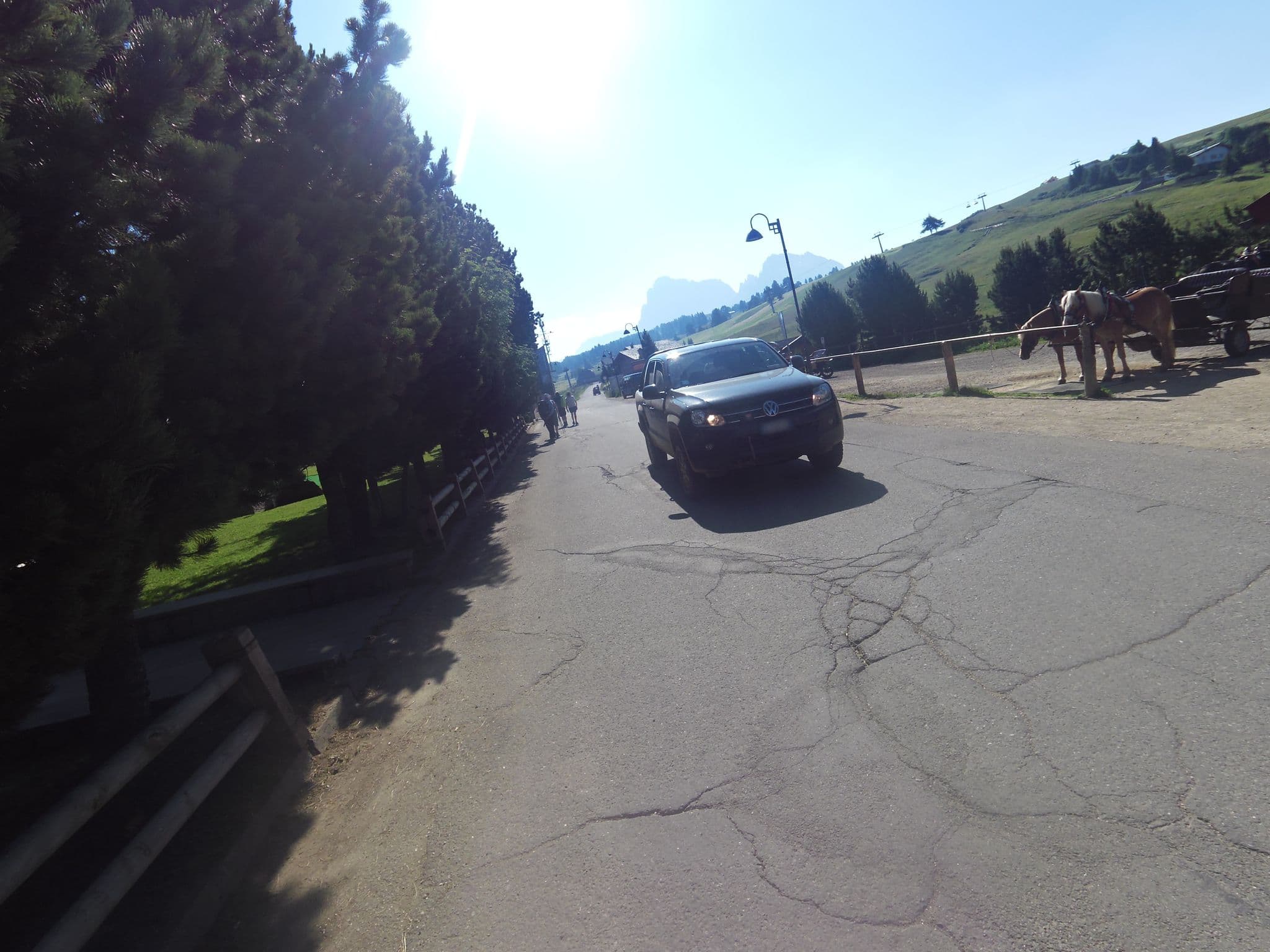 Street view near Hotel Plaza, Siusi