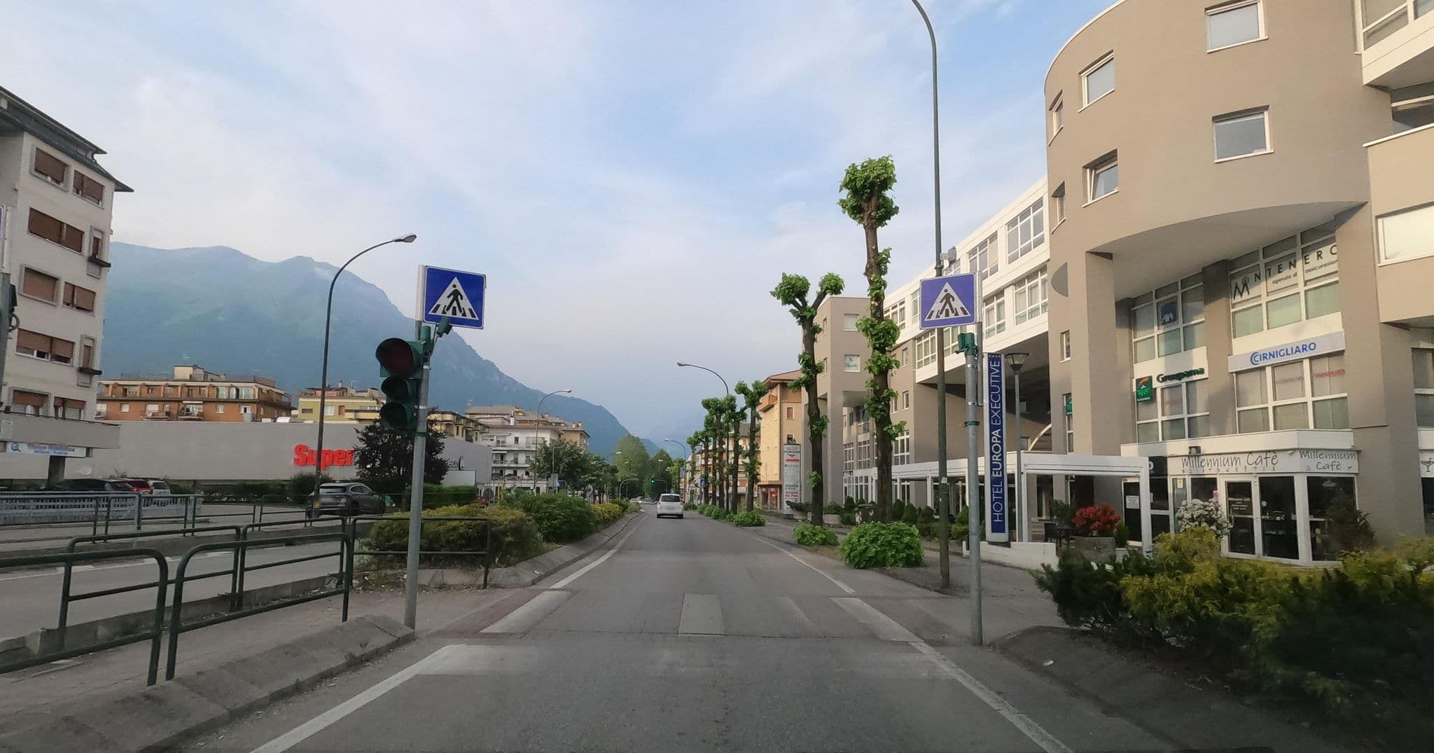 Street view near Hotel Europa Executive, Belluno — © masterofnoroad (CC BY-SA · Mapillary)