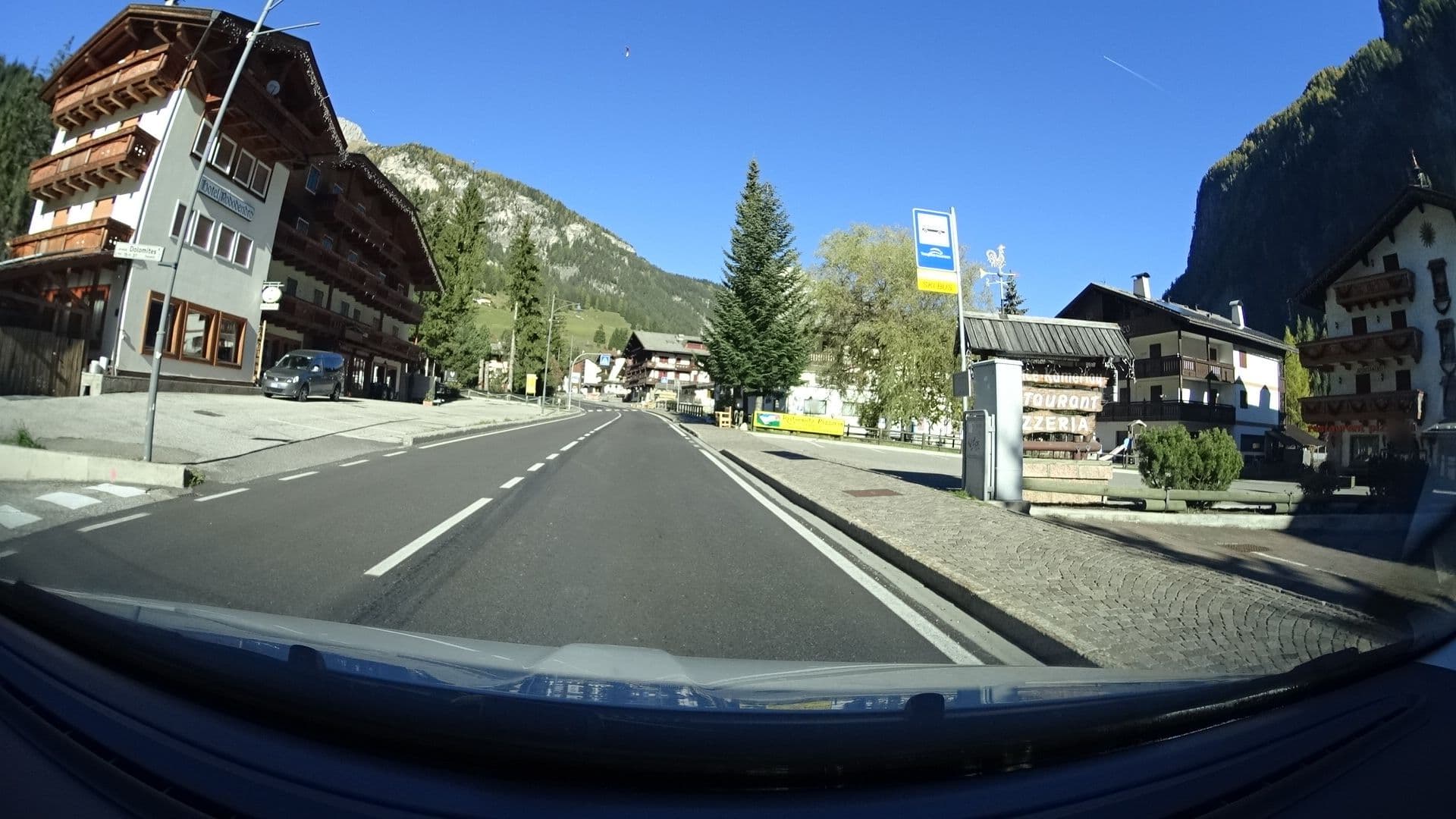 Street view near Hotel Rododendro, Canazei
