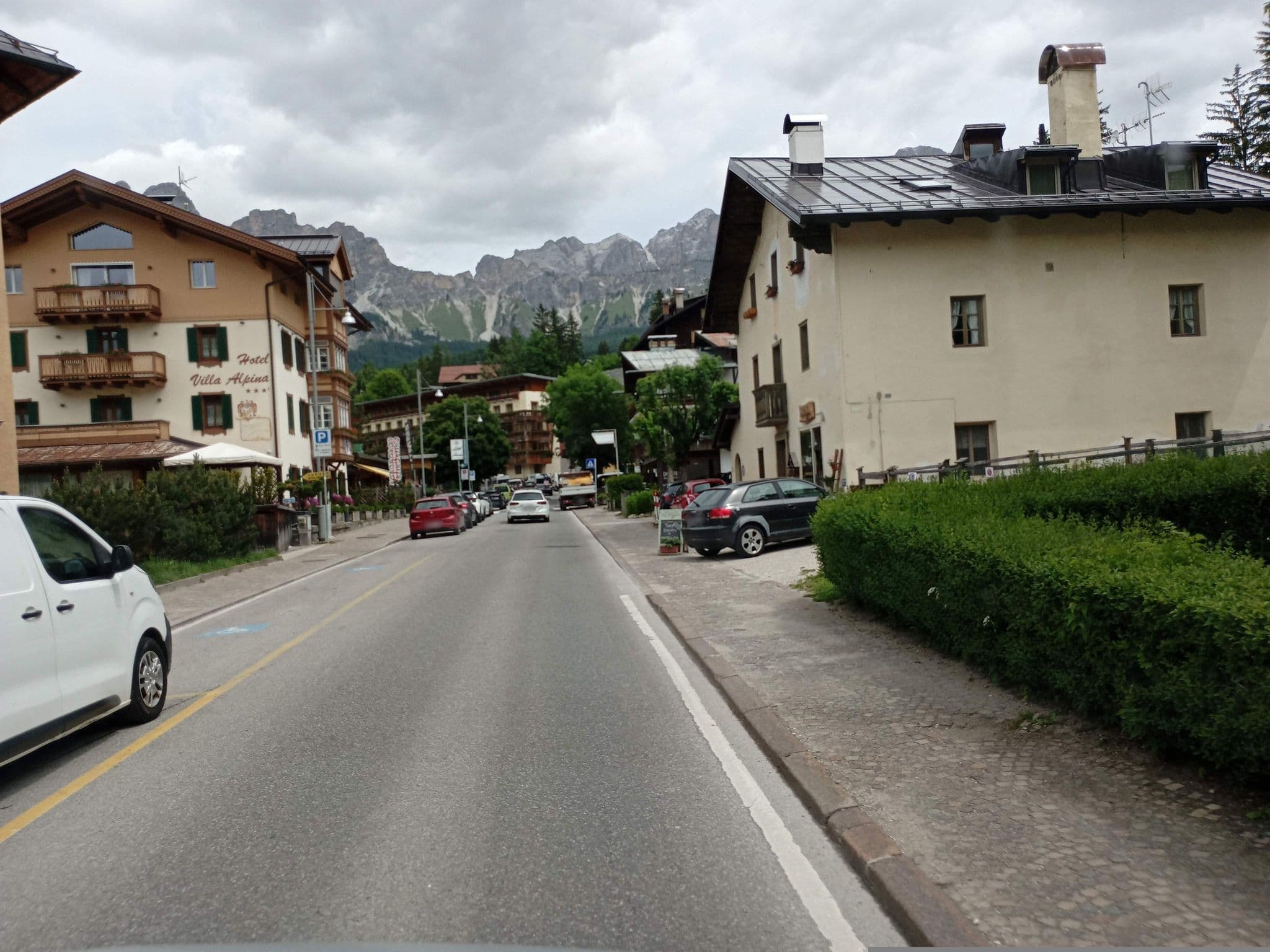 Street view near Hotel Villa Alpina, Cortina d'Ampezzo