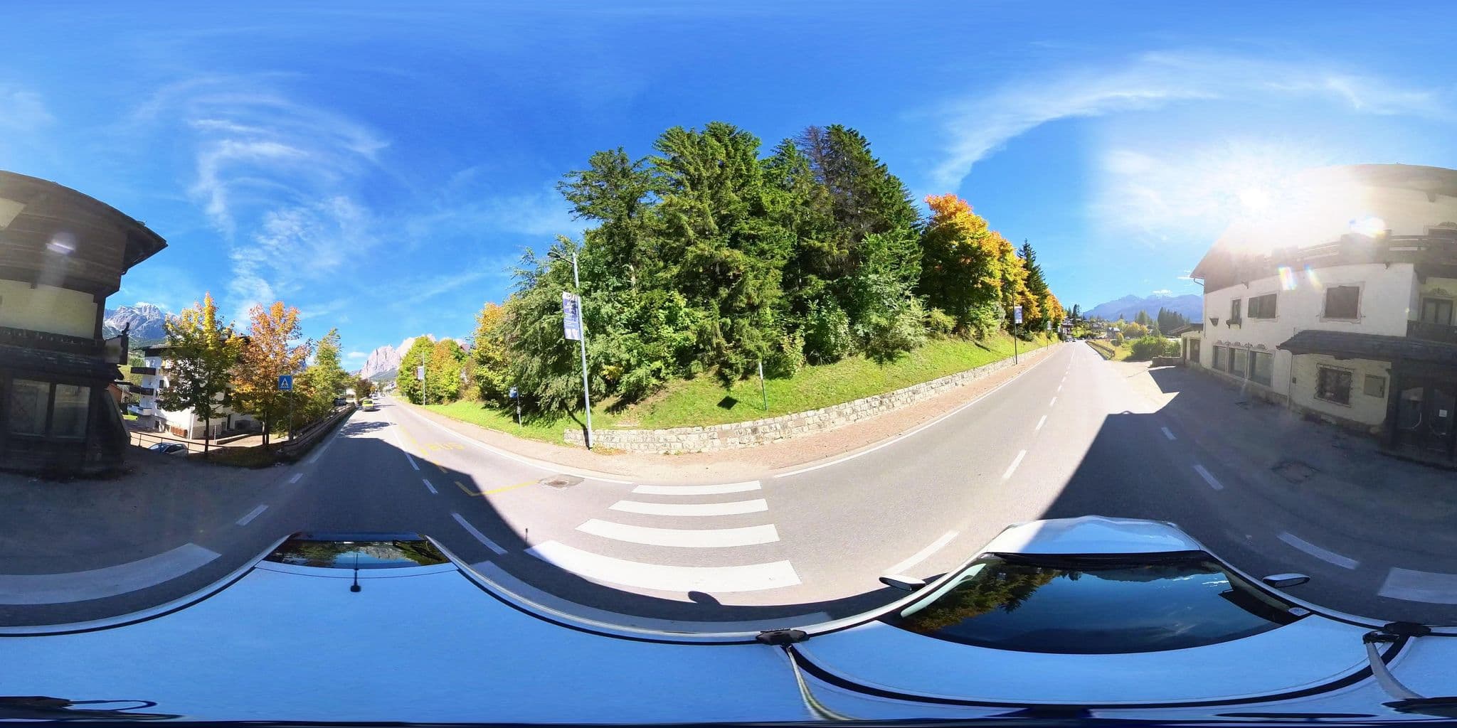 Street view near Hotel Fanes, Cortina d'Ampezzo