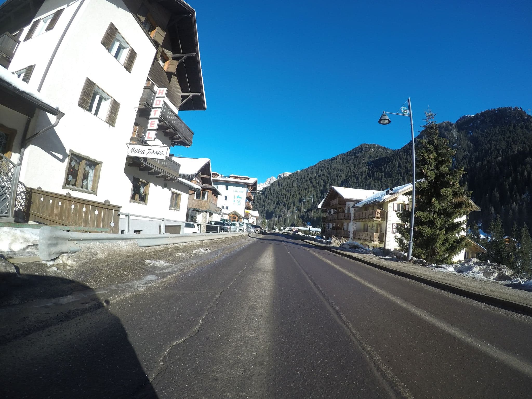 Street view near Hotel Aurora, Canazei
