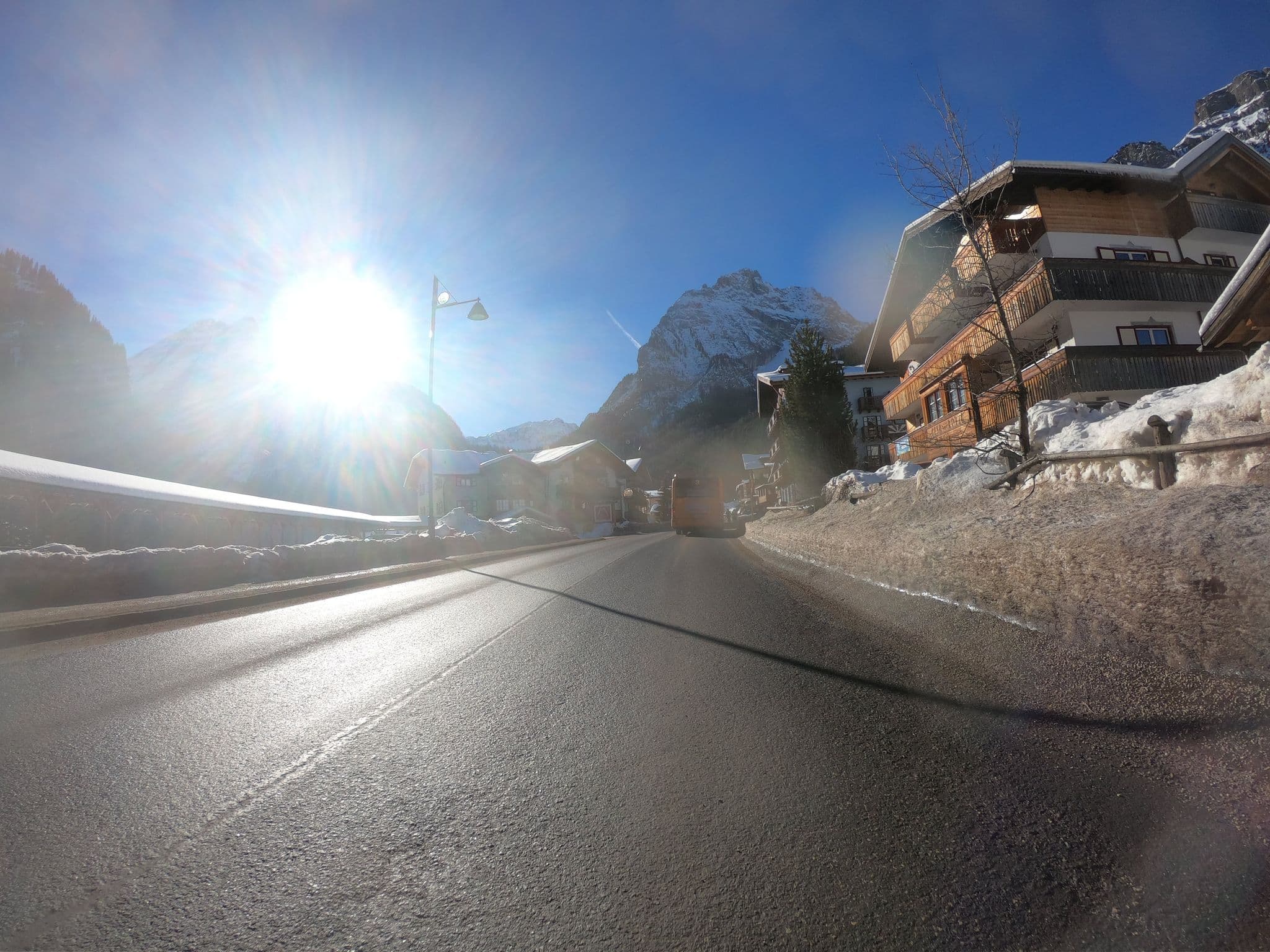 Street view near Hotel Sassleng, Canazei