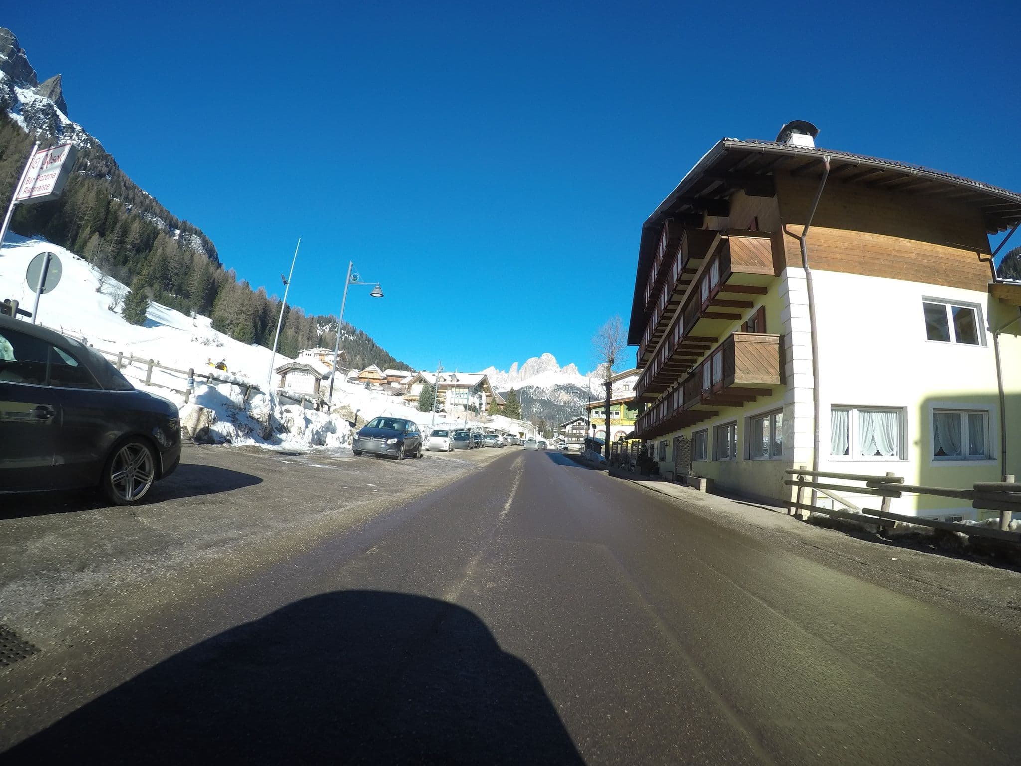 Street view near Hotel Fedaia, Canazei