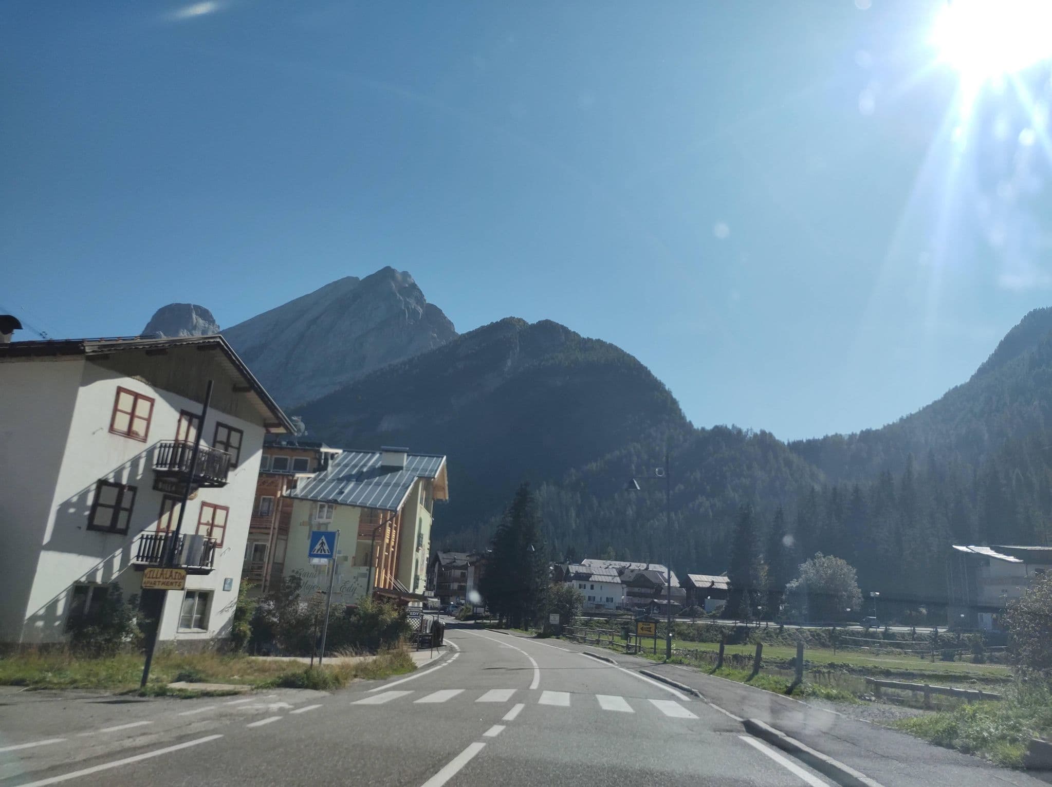 Street view near Villa Adria, Canazei