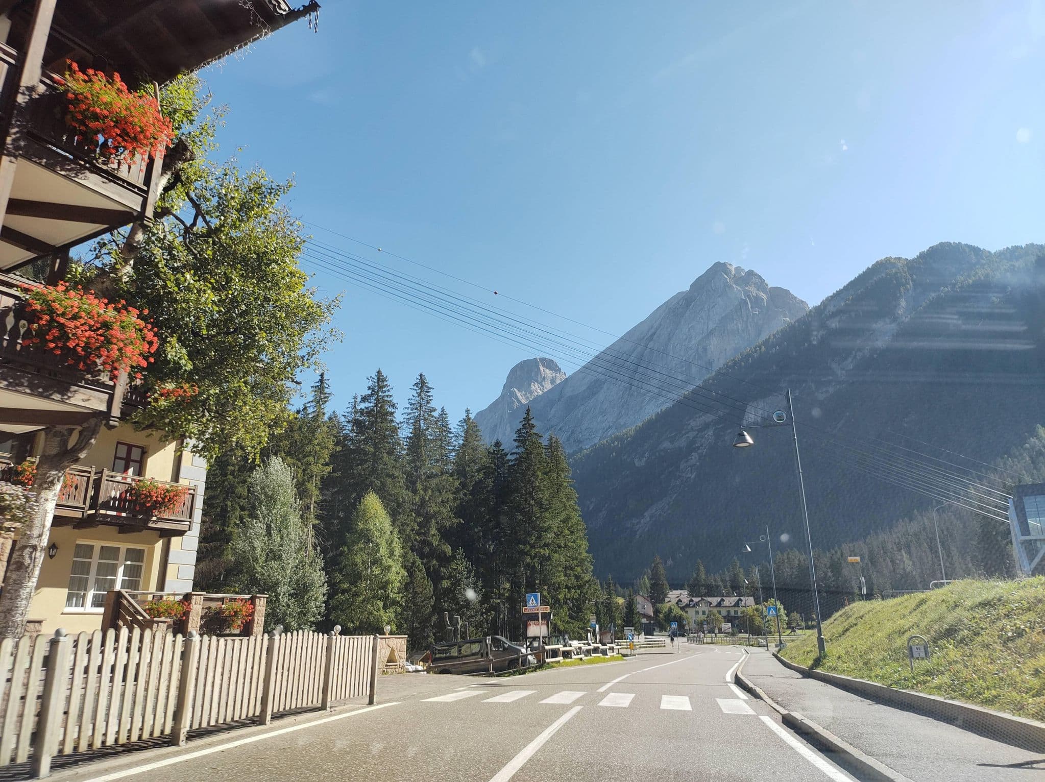 Street view near Hotel Miramonti, Canazei