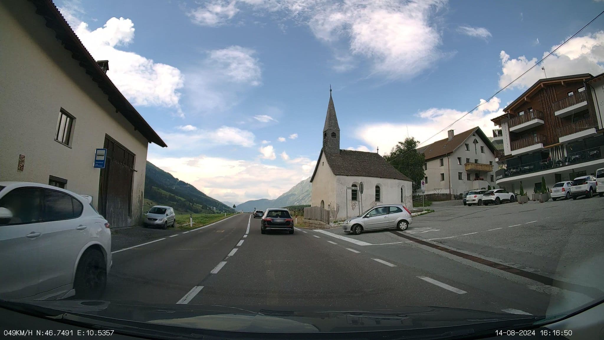 Street view near Hotel Alpenrose, Malles Venosta