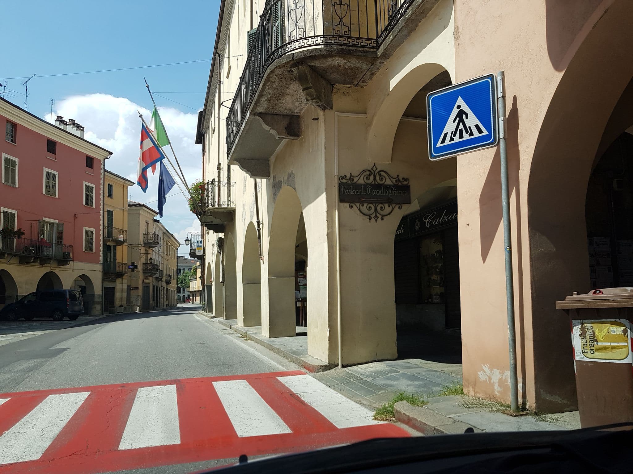 Street view near Albergo ristorante Cavallo Bianco, Dronero — © ale_zena_it (CC BY-SA · Mapillary)