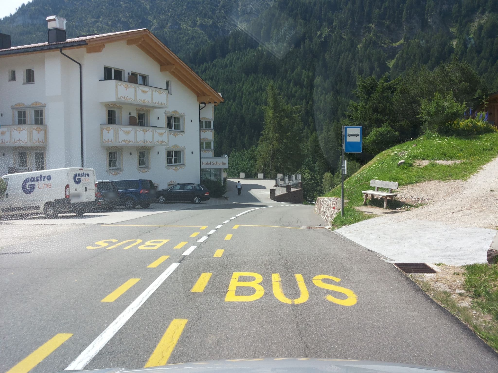 Street view near Hotel Scherlin, Ortisei