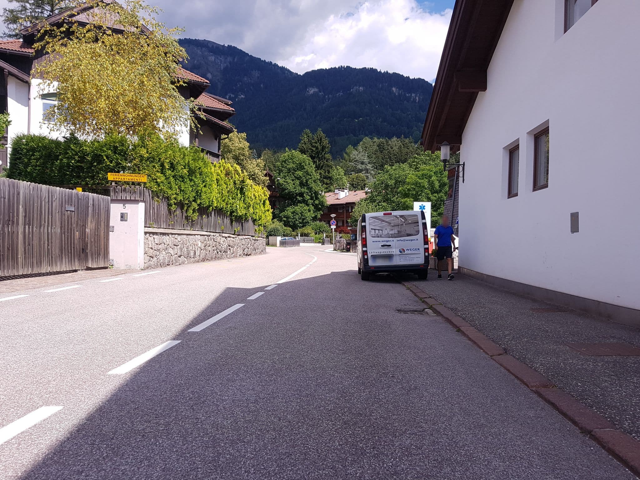 Street view near Villa Grünewald, Siusi