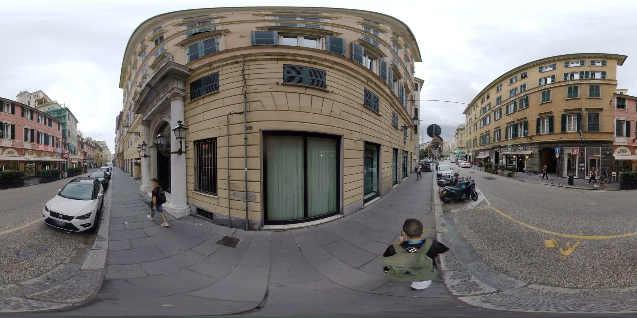 Street view near Comfort Hotel Europa, Genoa