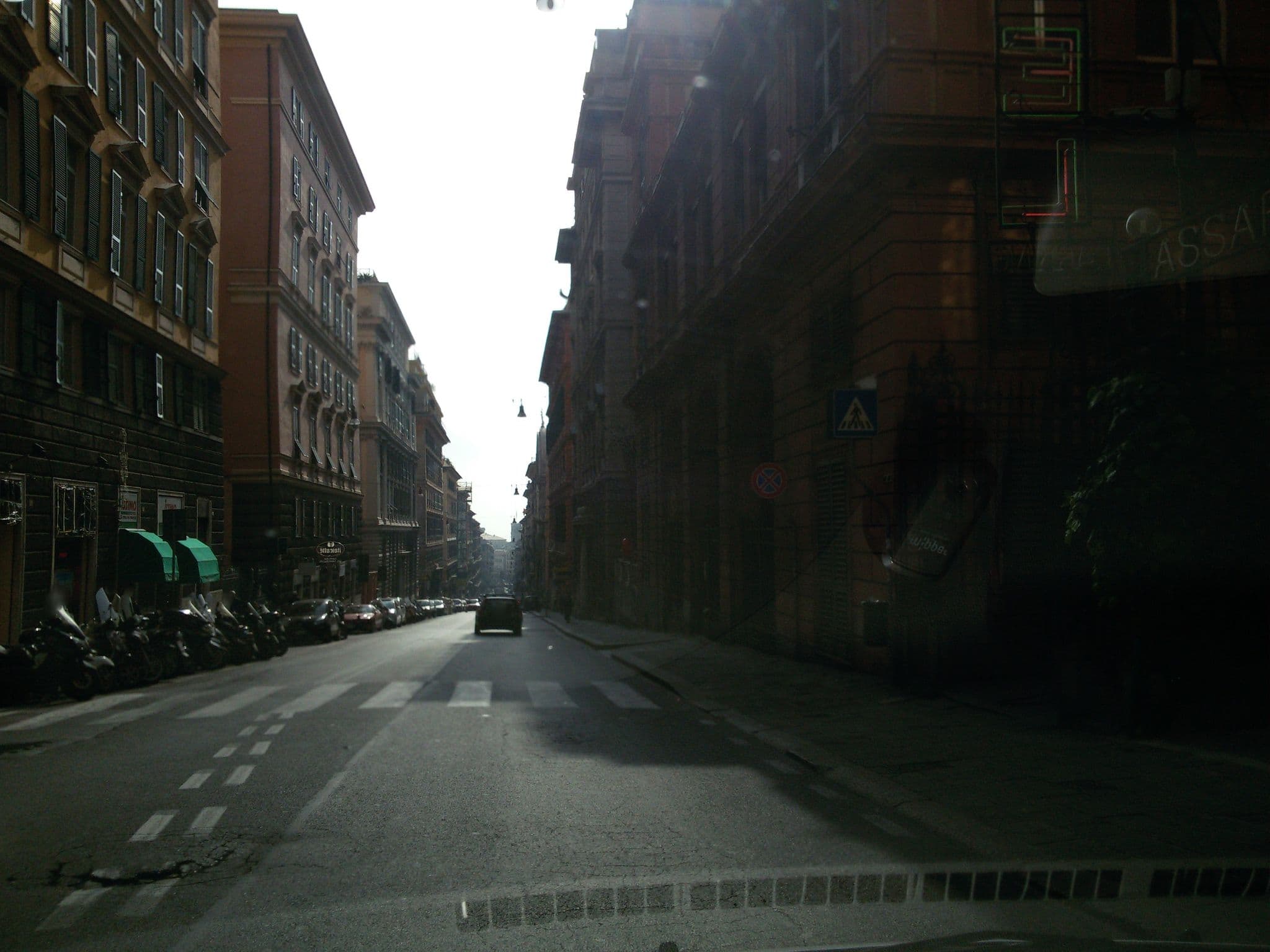 Street view near Hotel Assarotti, Genoa