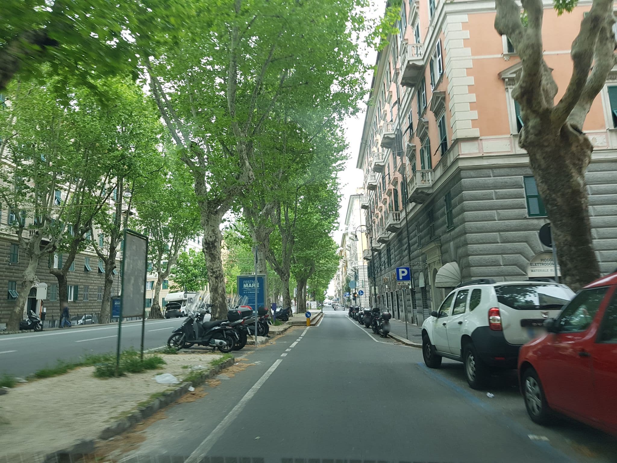 Street view near Hotel Arcobaleno, Genoa