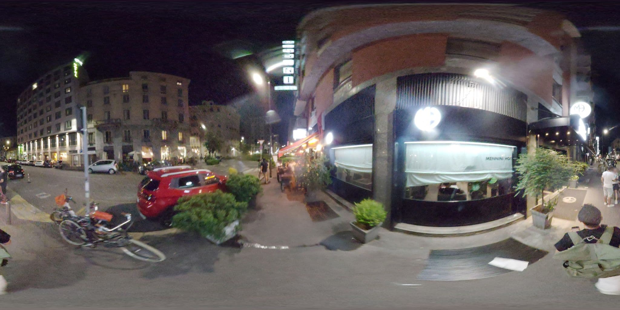 Street view near Hotel Mennini, Brera