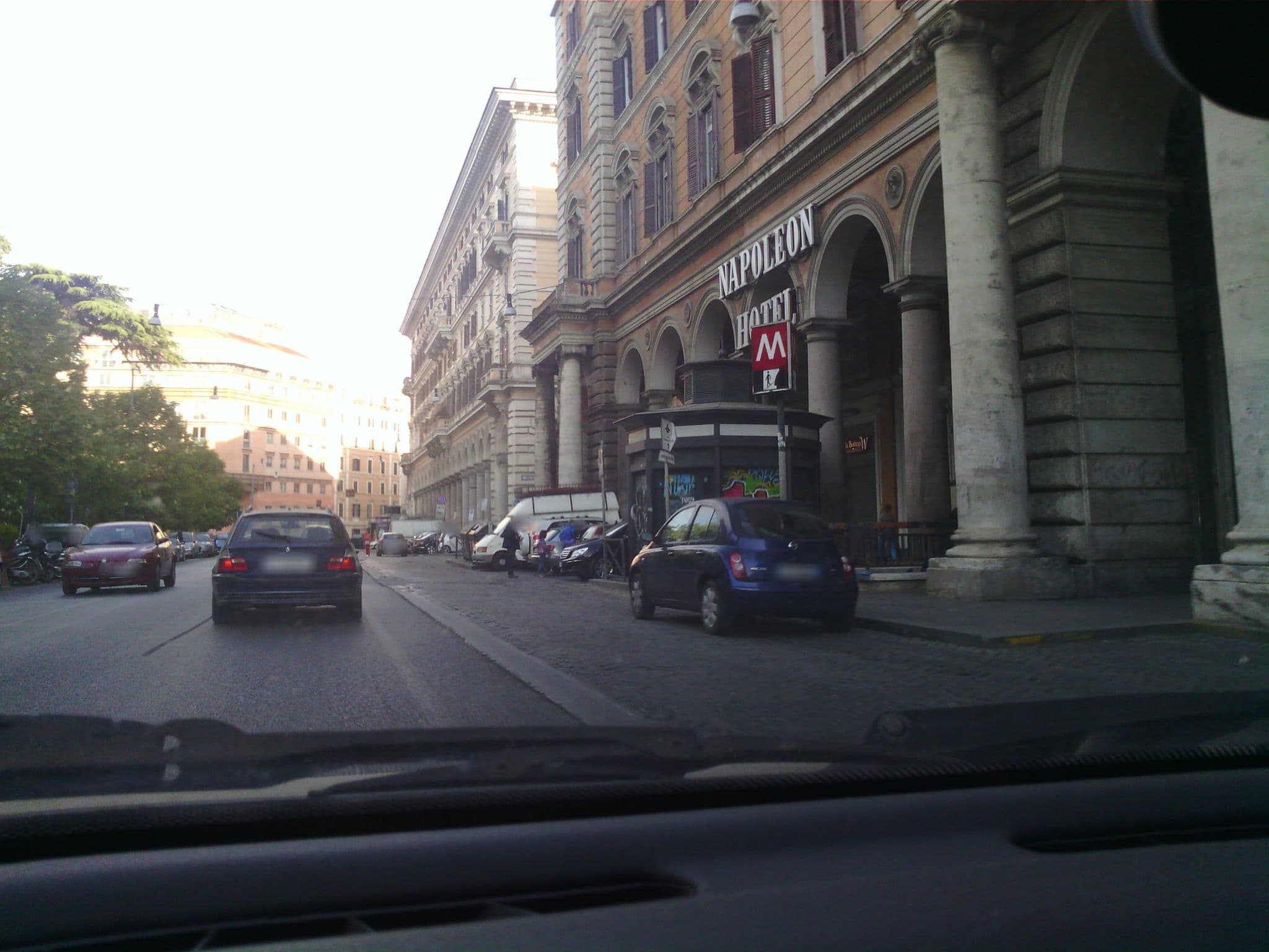 Street view near Hotel Napoleon, Monti