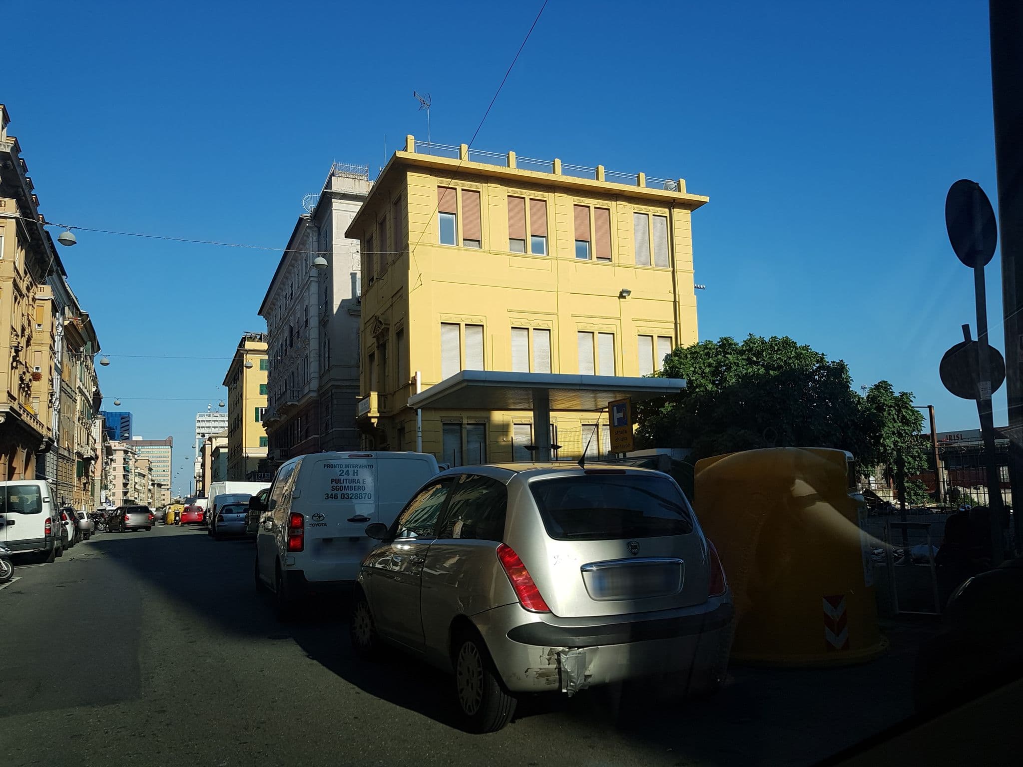 Street view near Hotel Paradiso, Genoa