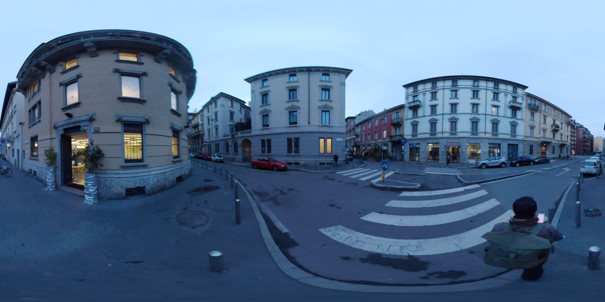 Street view near Eurohotel, Brera — © mapconcierge (CC BY-SA · Mapillary)