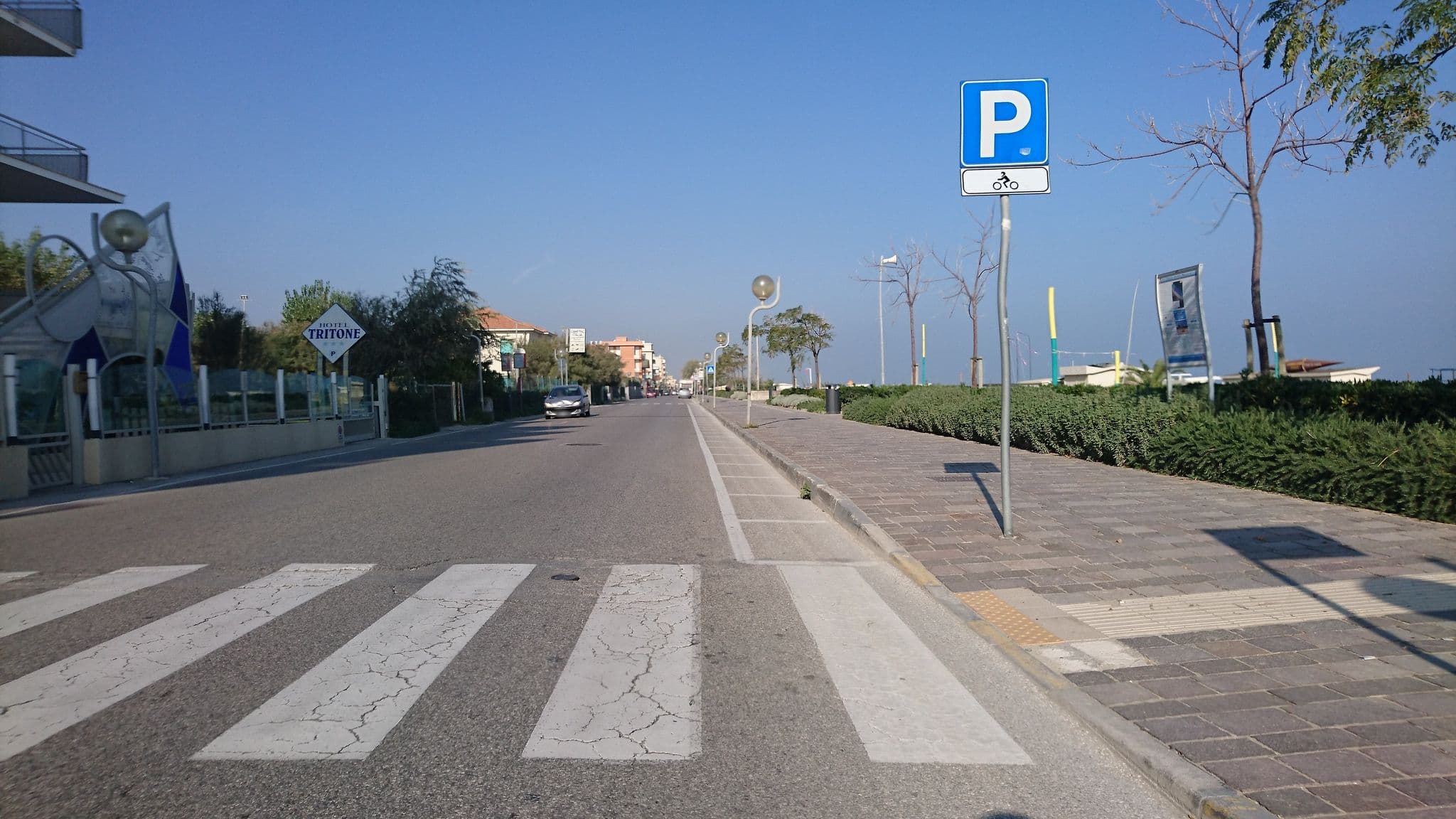 Street view near Tritone, Rimini