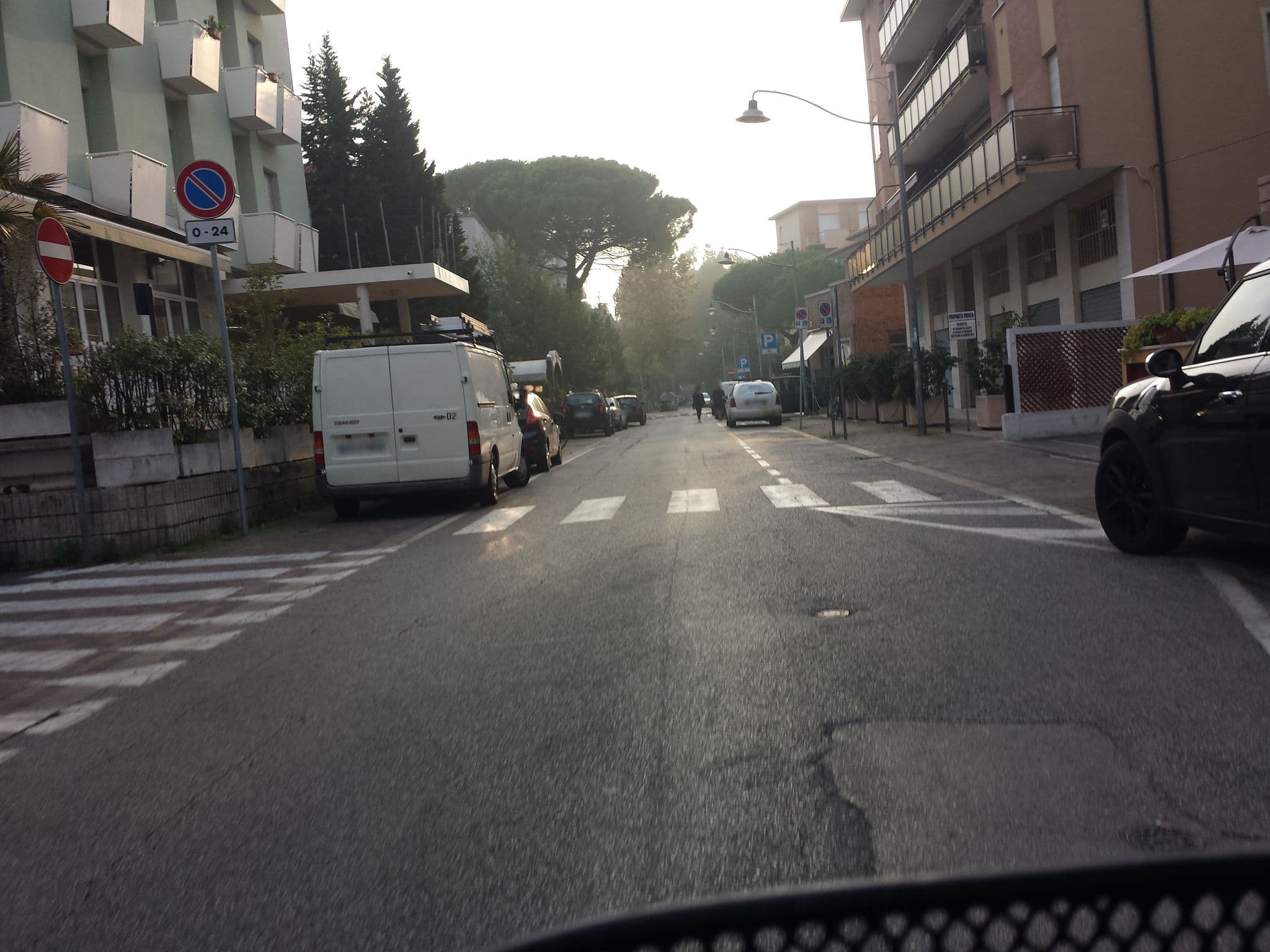 Street view near VIlla Itala, Rimini
