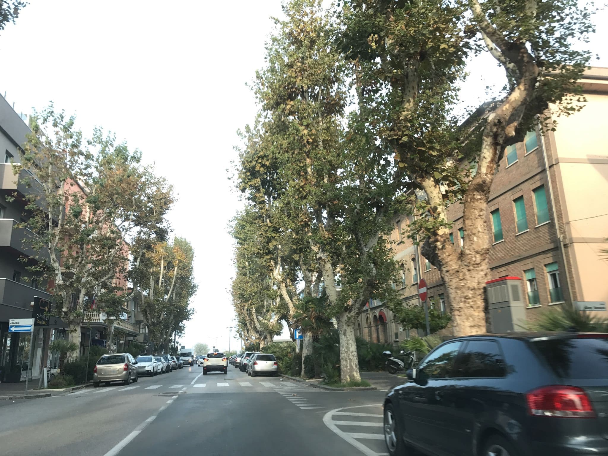 Street view near Villa Luigia, Rimini