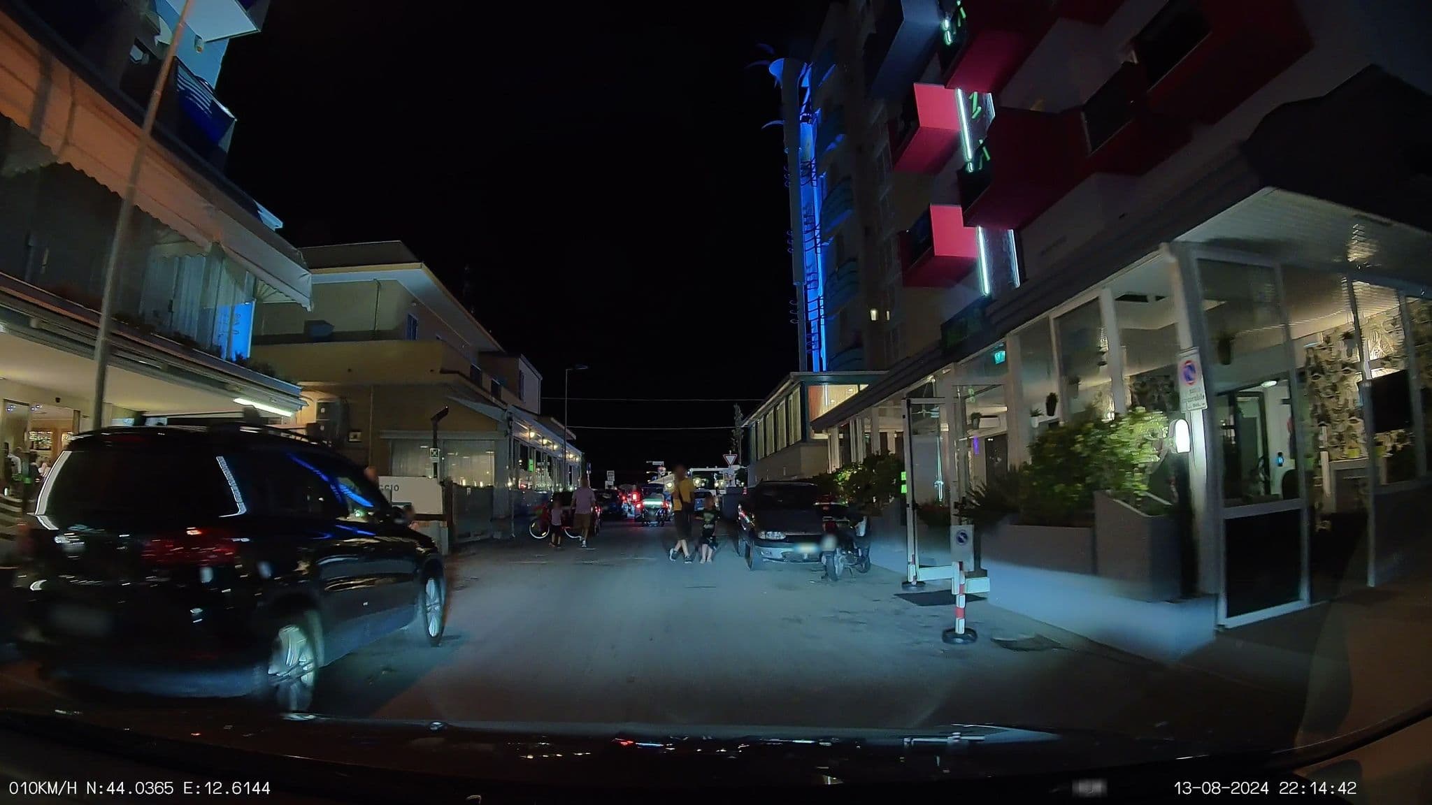 Street view near Hotel Mizar, Rimini
